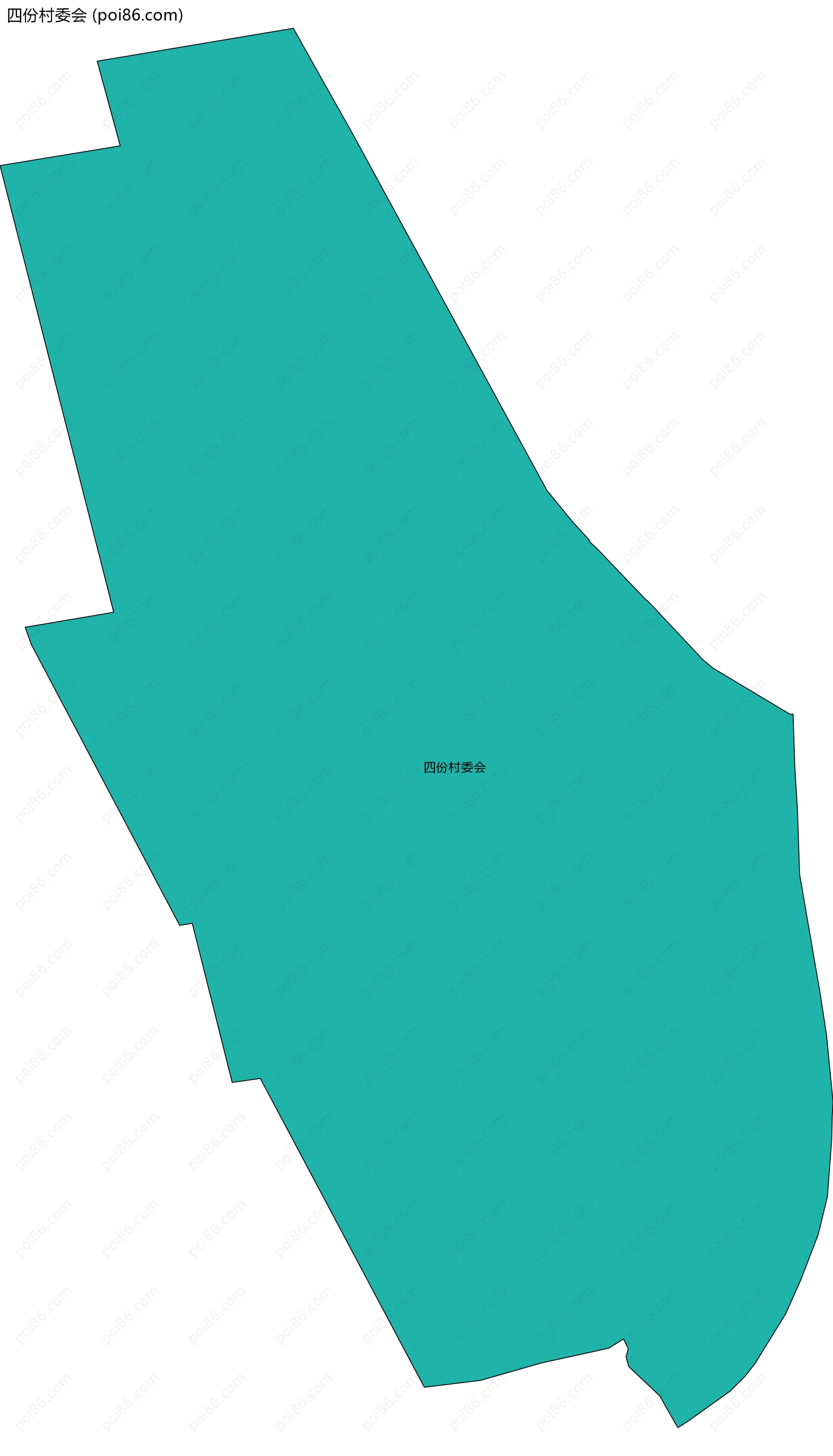 四份村委会边界地图