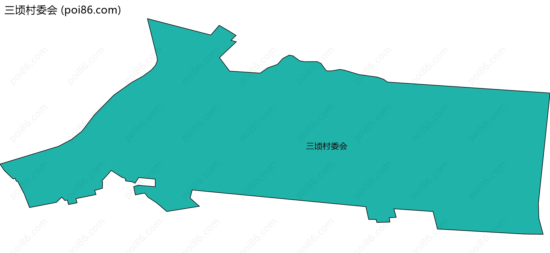 三顷村委会边界地图