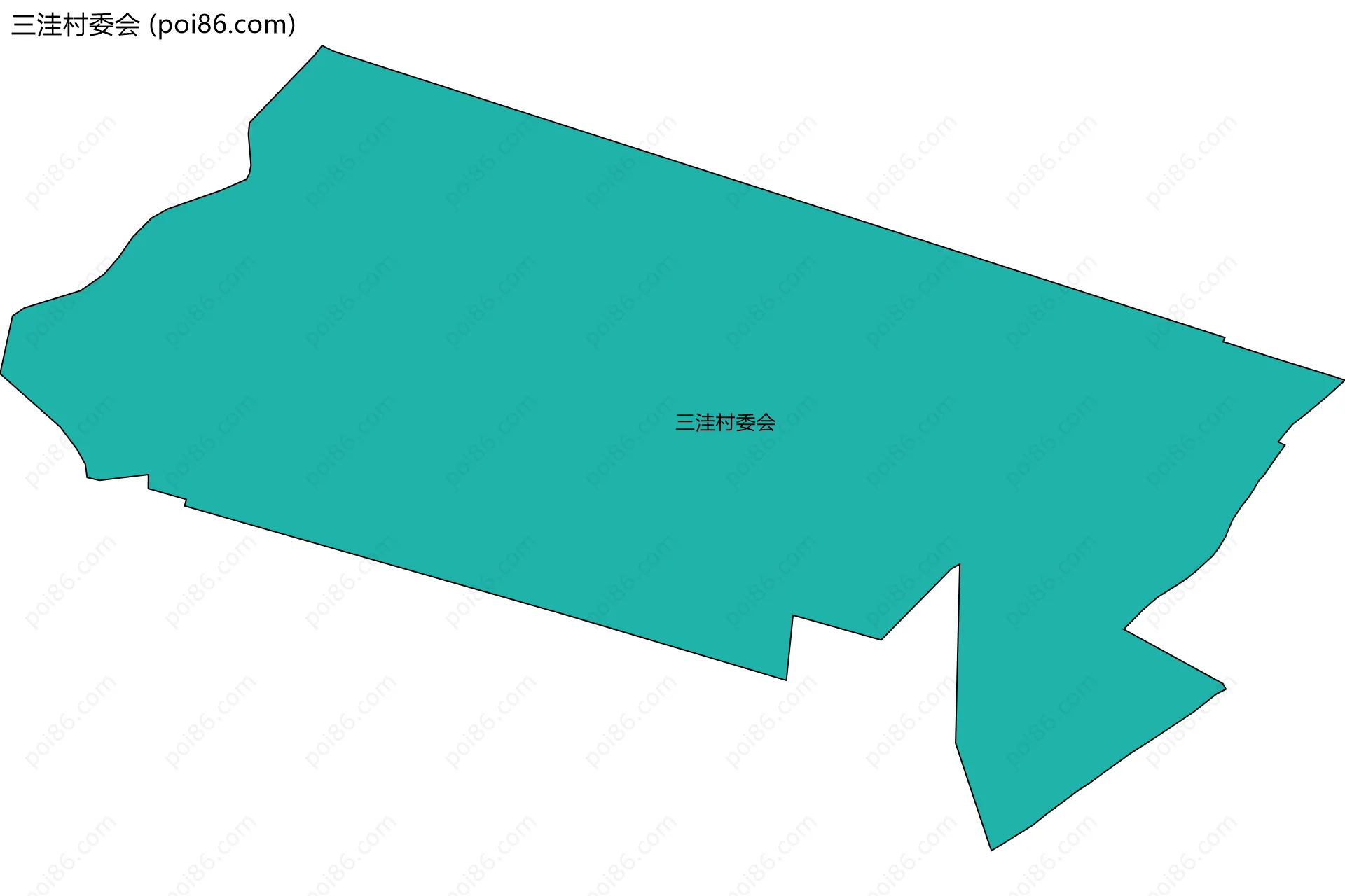 三洼村委会边界地图