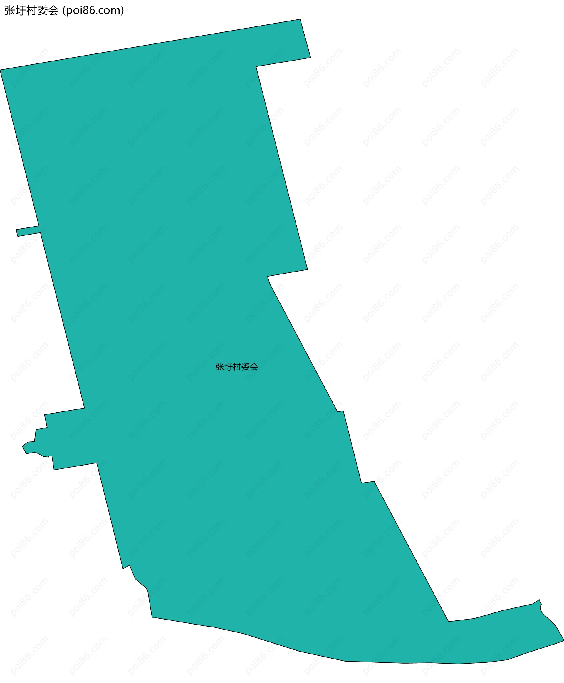 张圩村委会边界地图