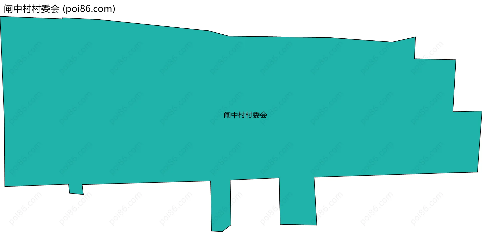 闸中村村委会边界地图