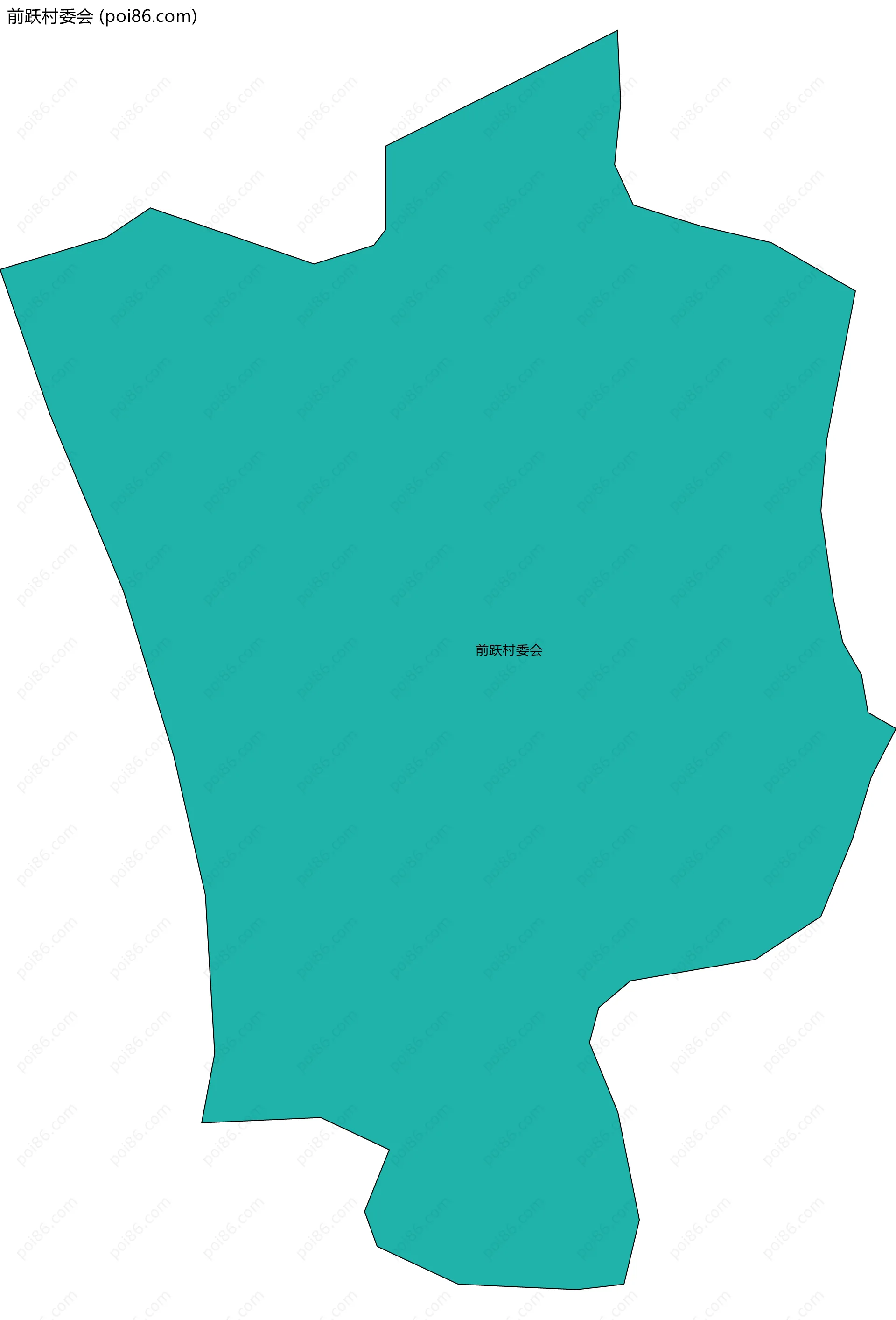 前跃村委会边界地图