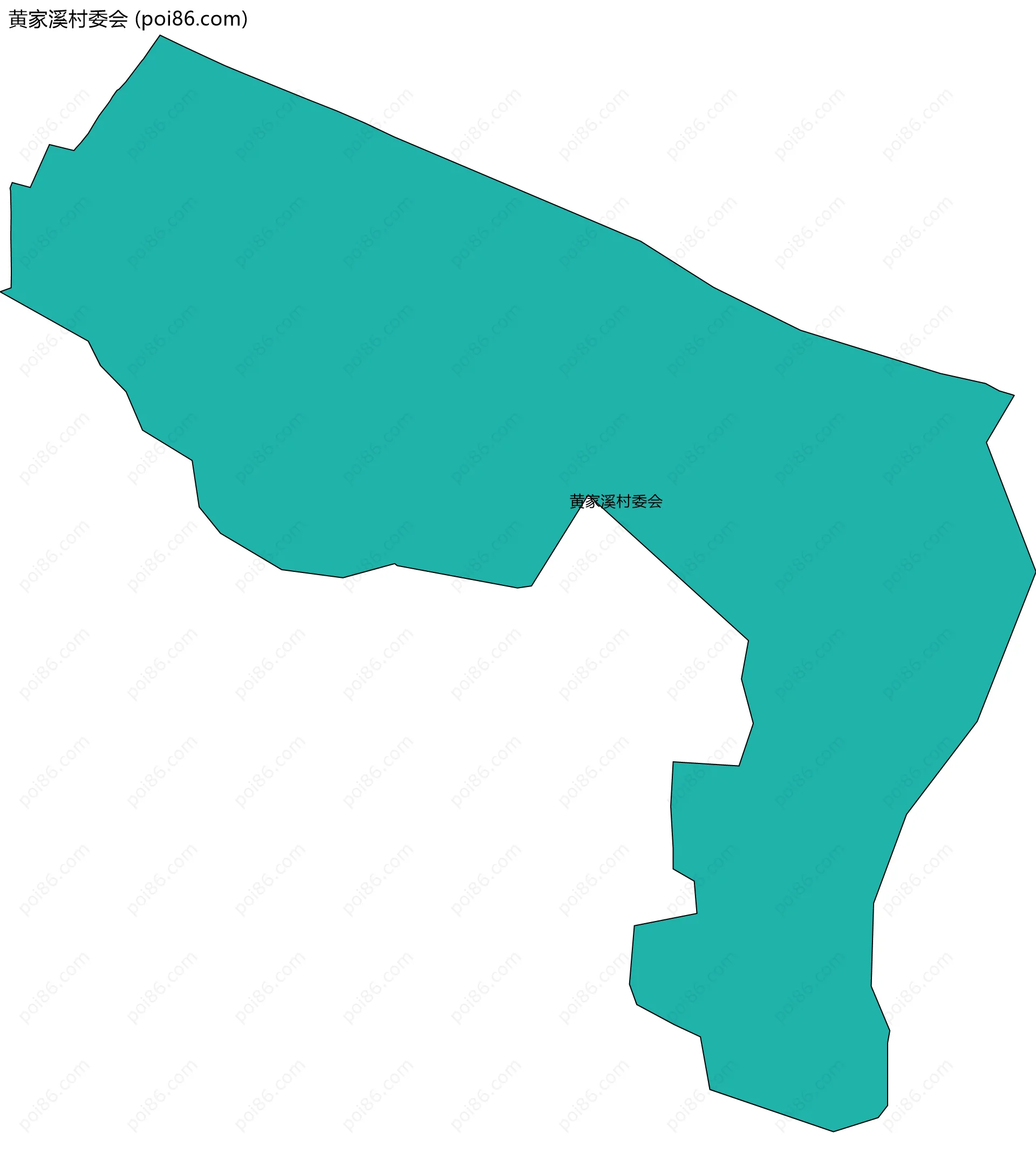 黄家溪村委会边界地图