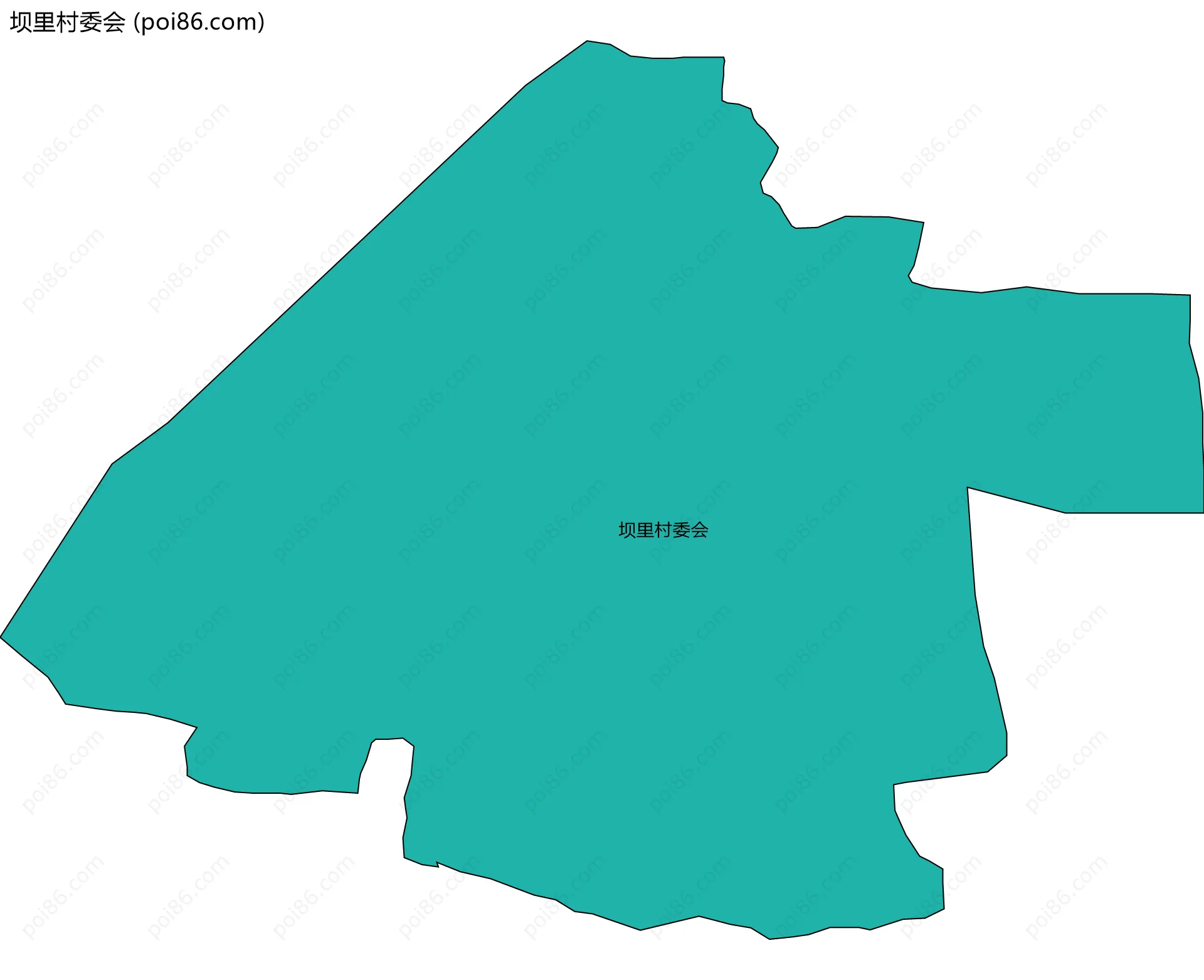 坝里村委会边界地图