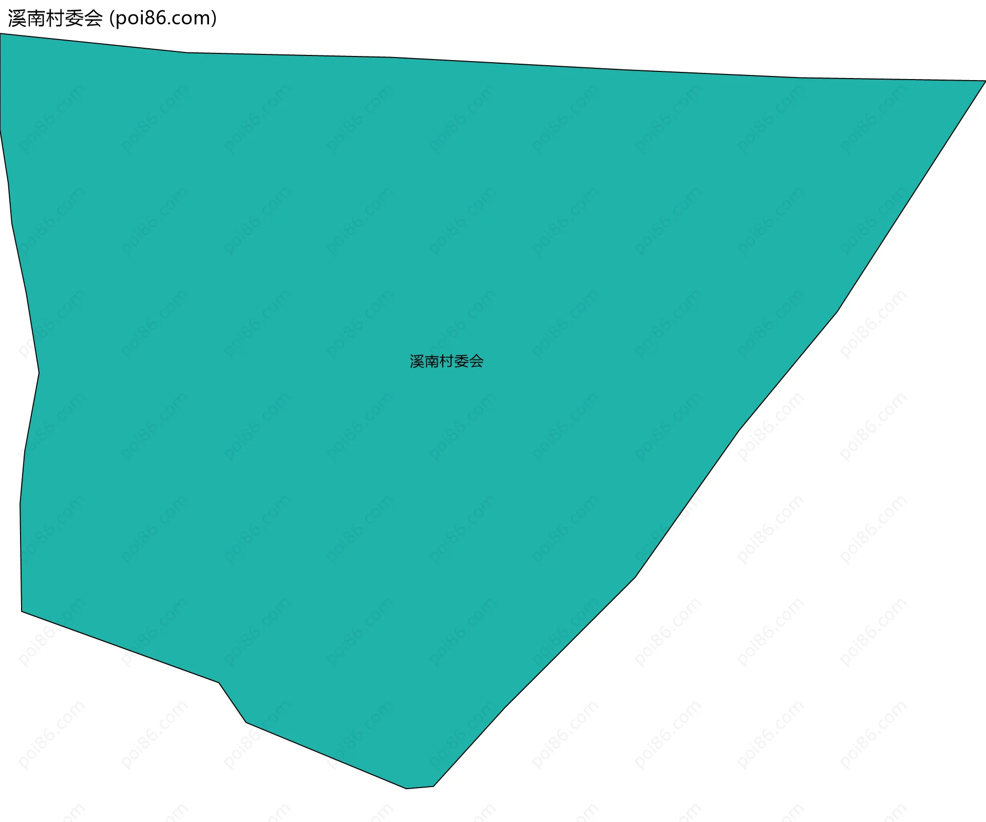 溪南村委会边界地图