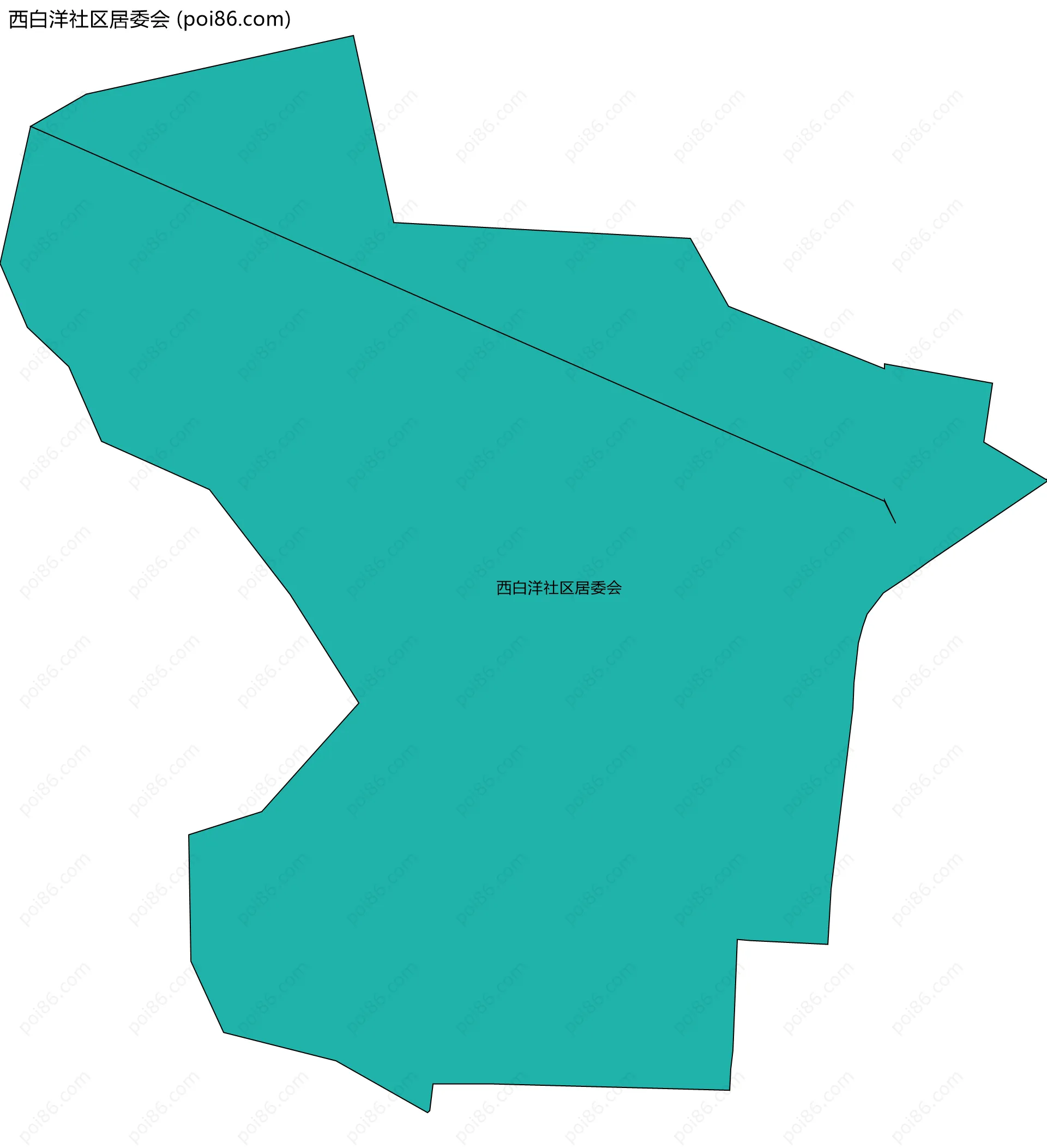 西白洋社区居委会边界地图