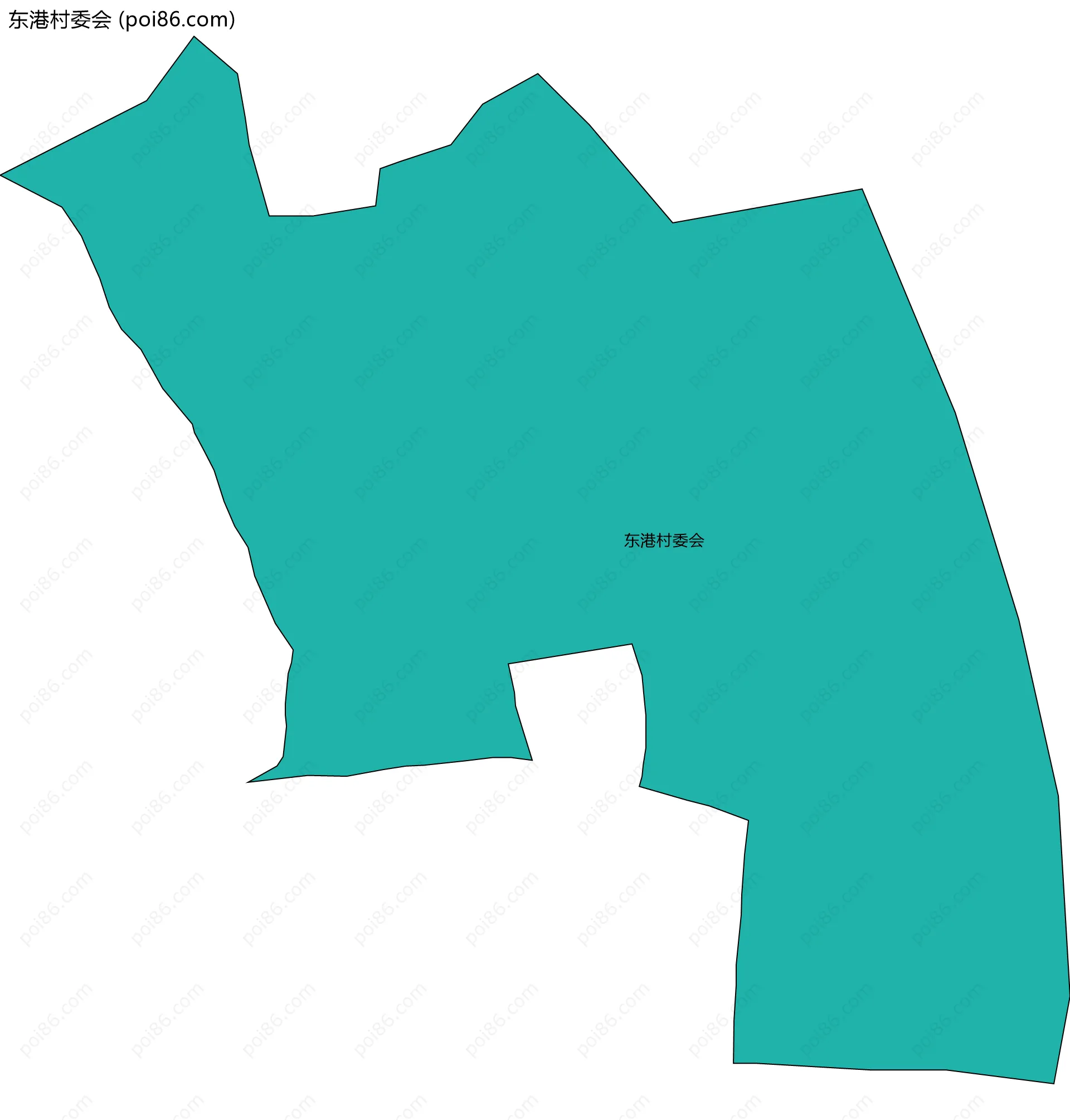 东港村委会边界地图