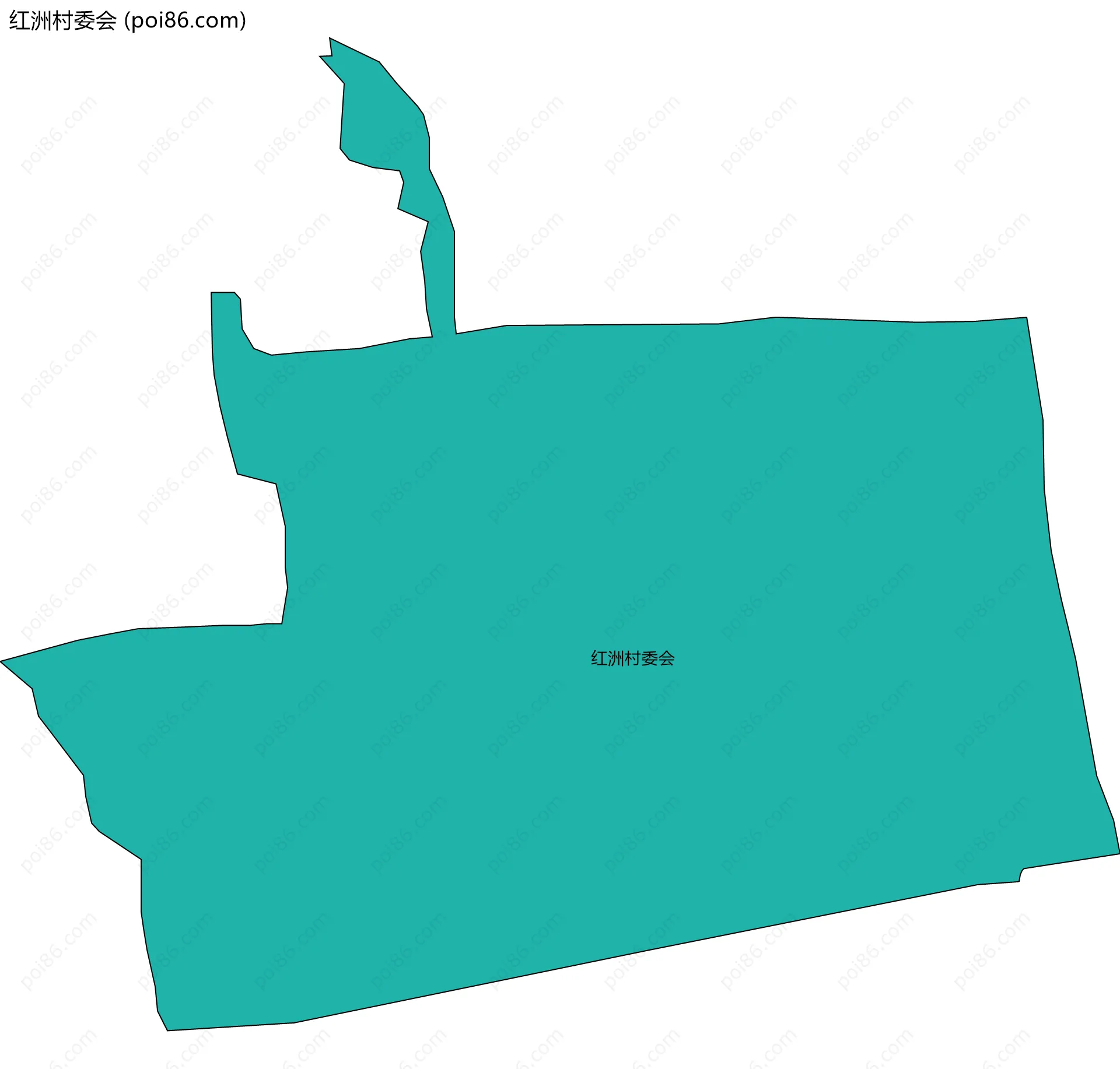 红洲村委会边界地图