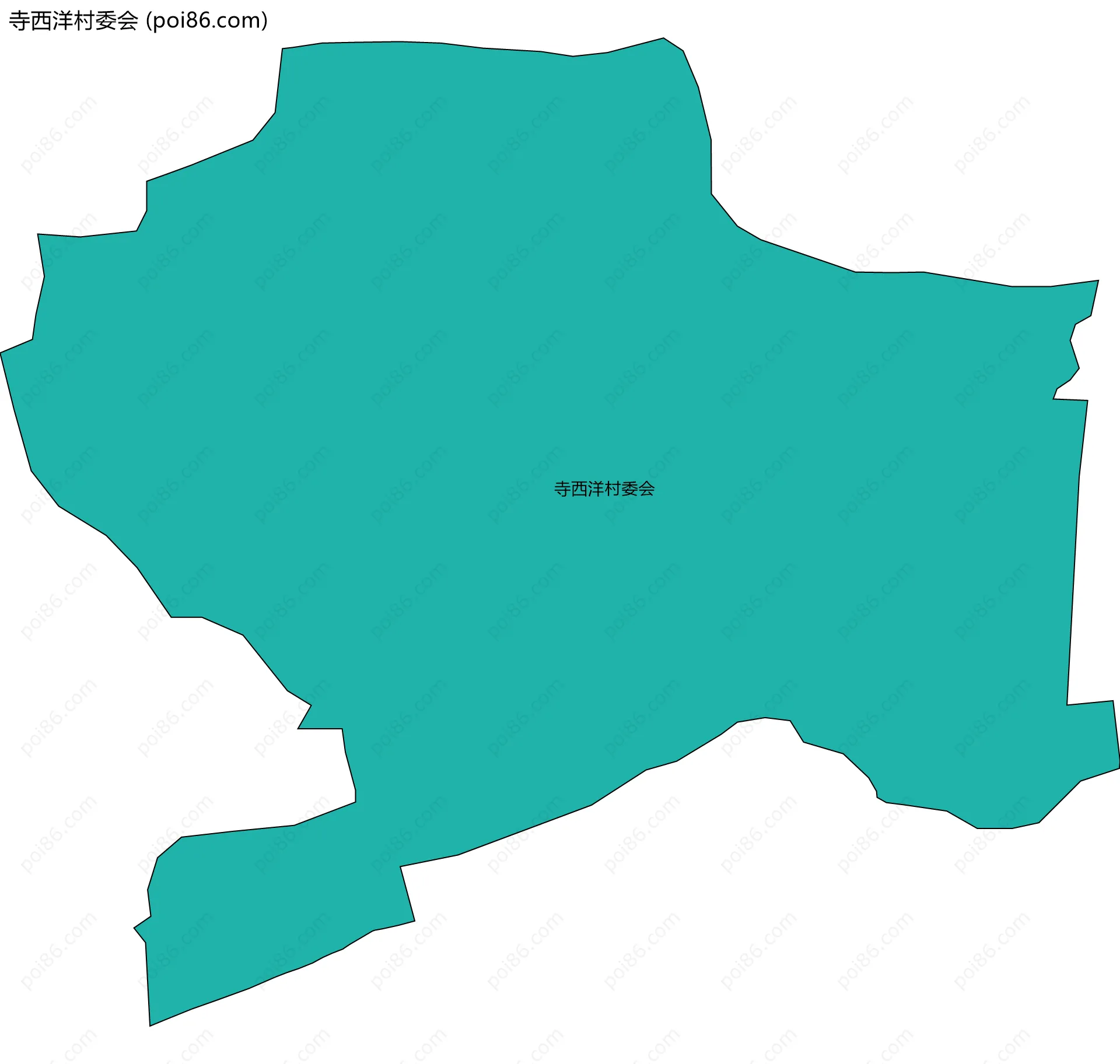 寺西洋村委会边界地图