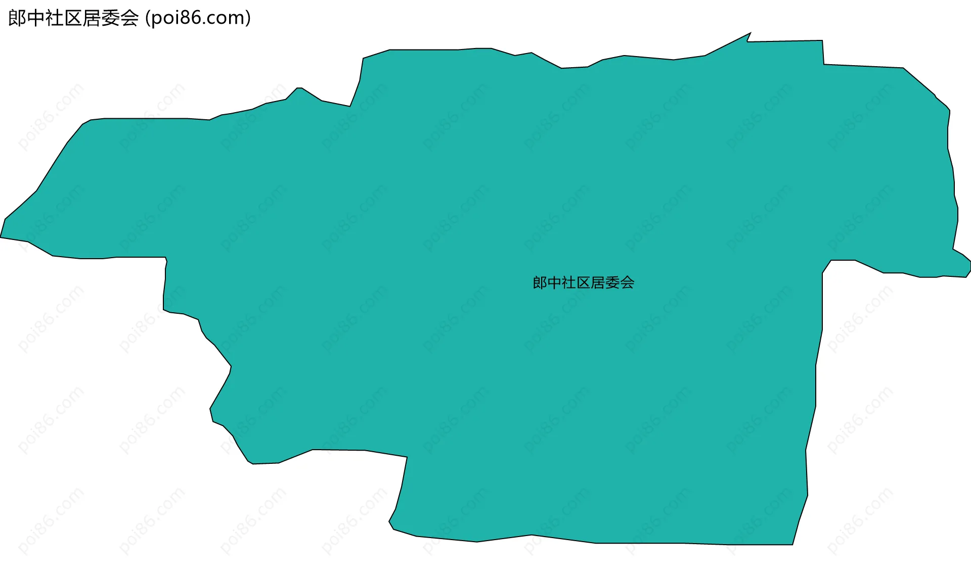 郎中社区居委会边界地图