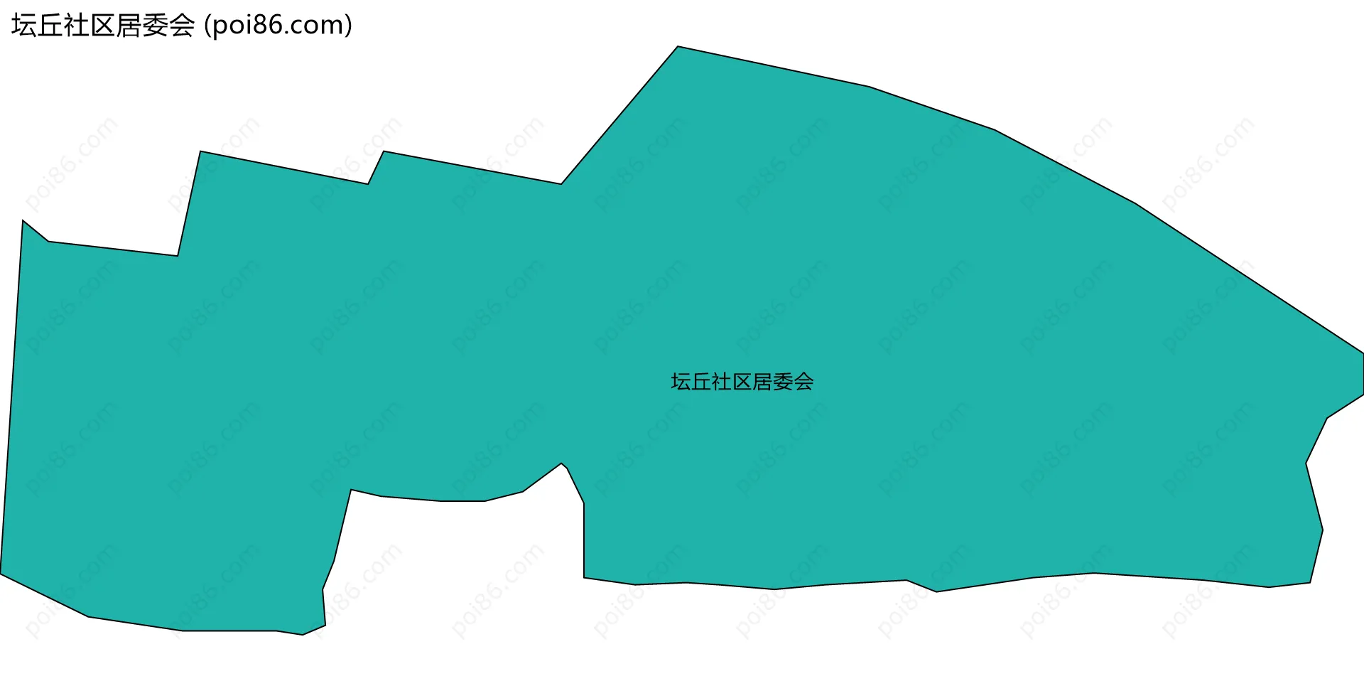 坛丘社区居委会边界地图