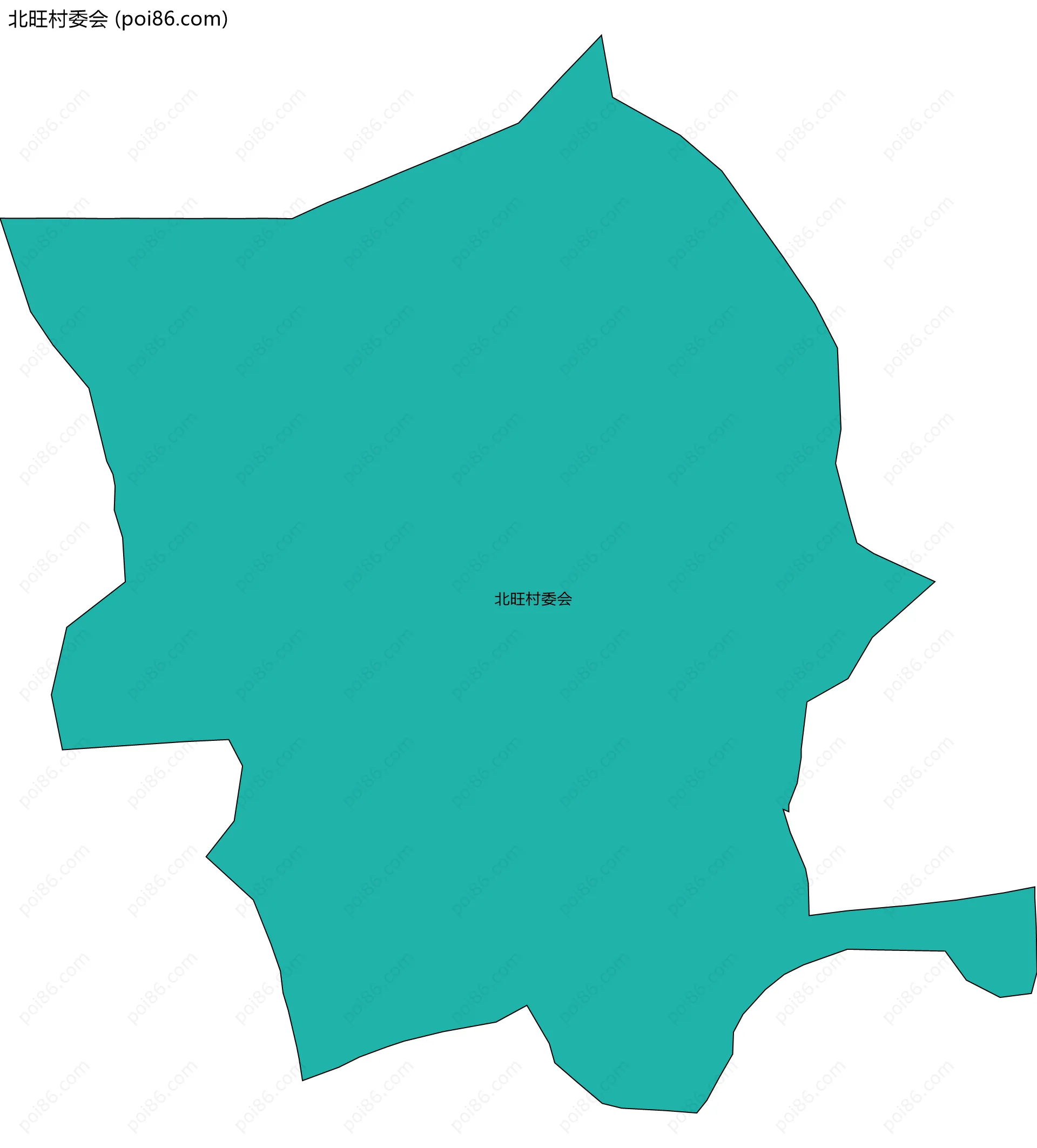 北旺村委会边界地图