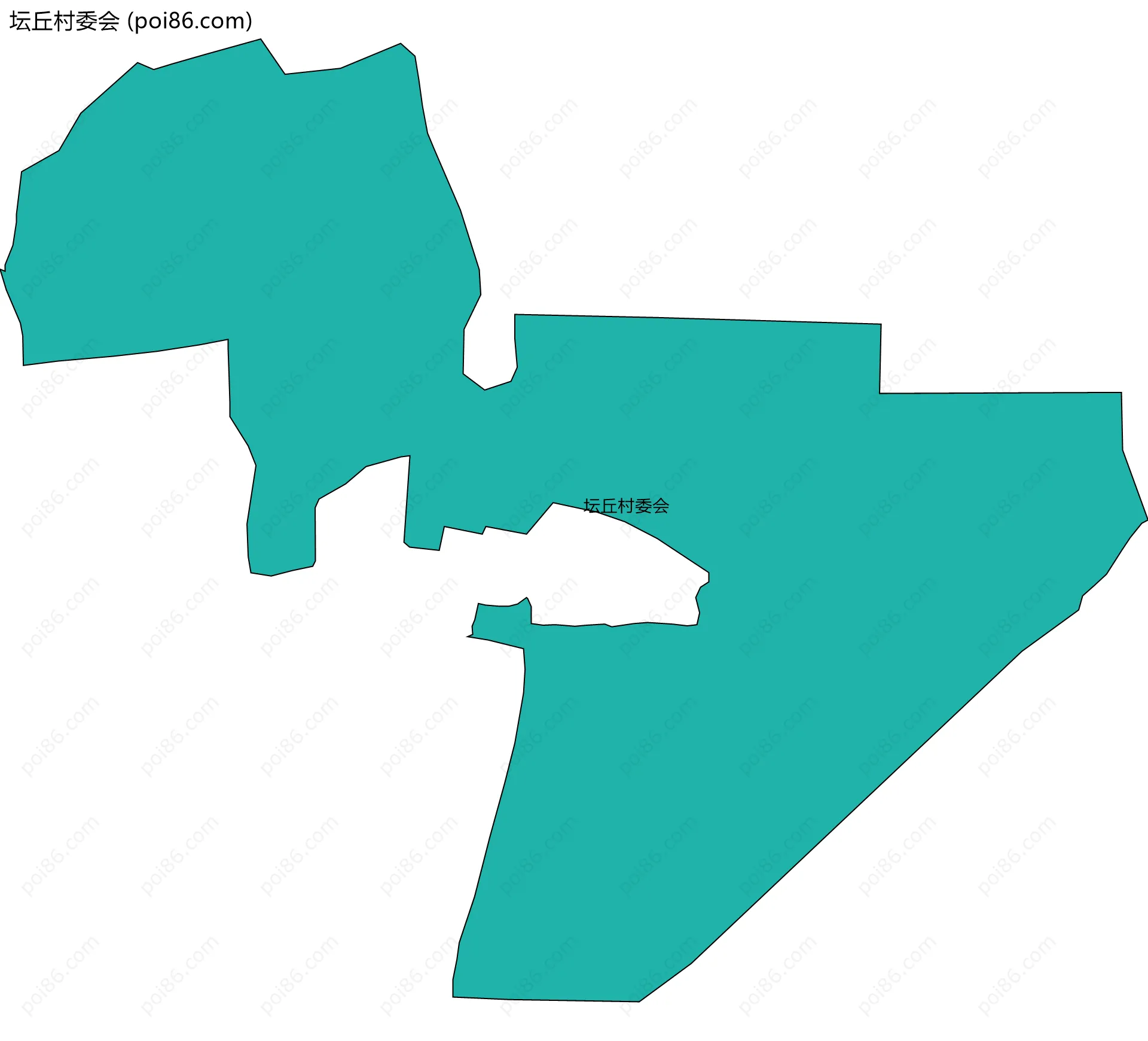坛丘村委会边界地图