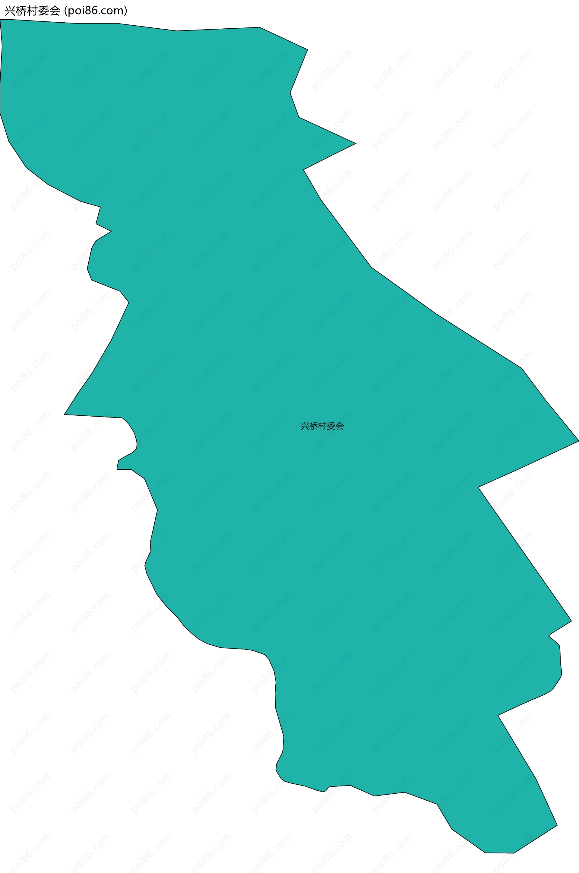 兴桥村委会边界地图