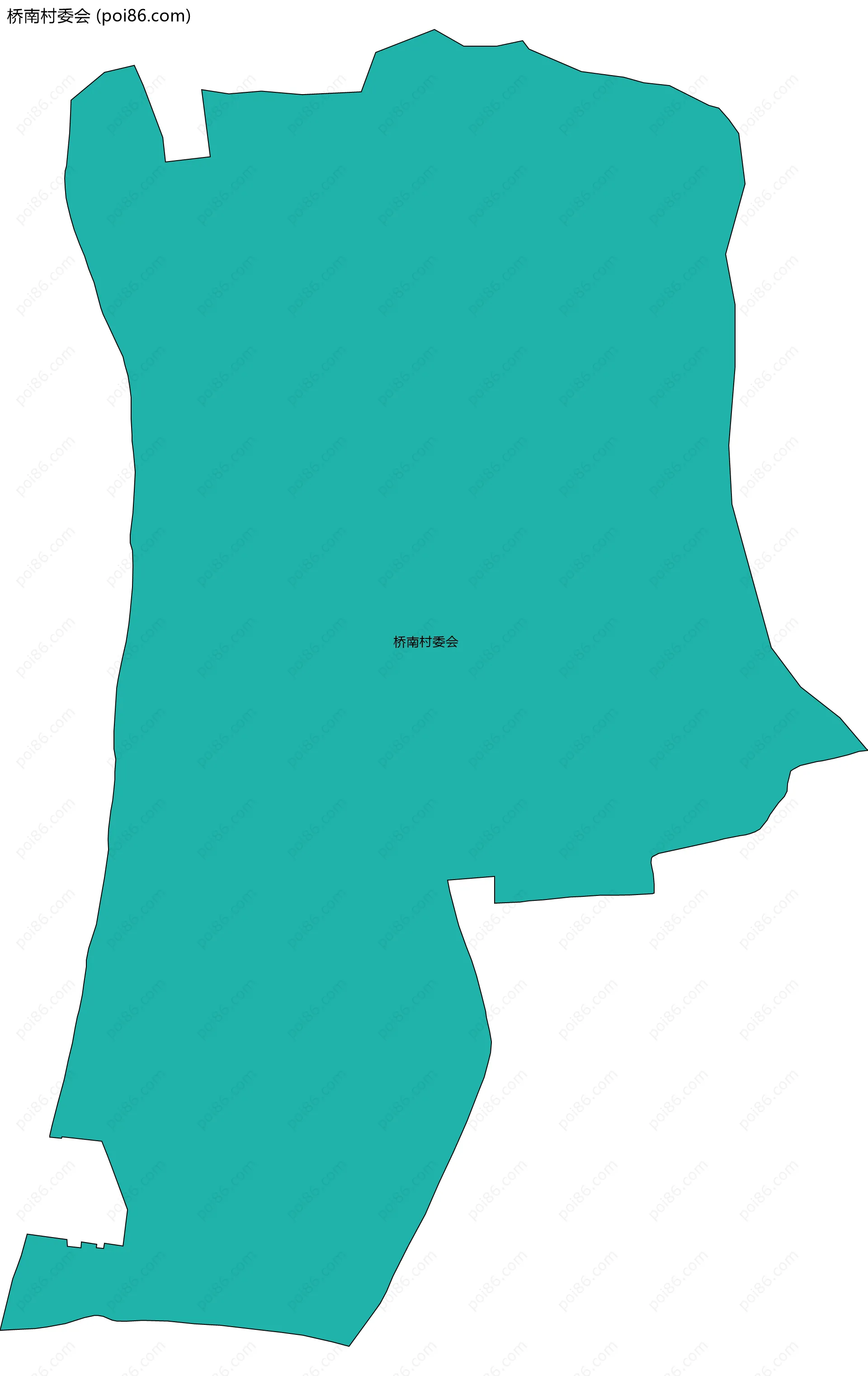 桥南村委会边界地图