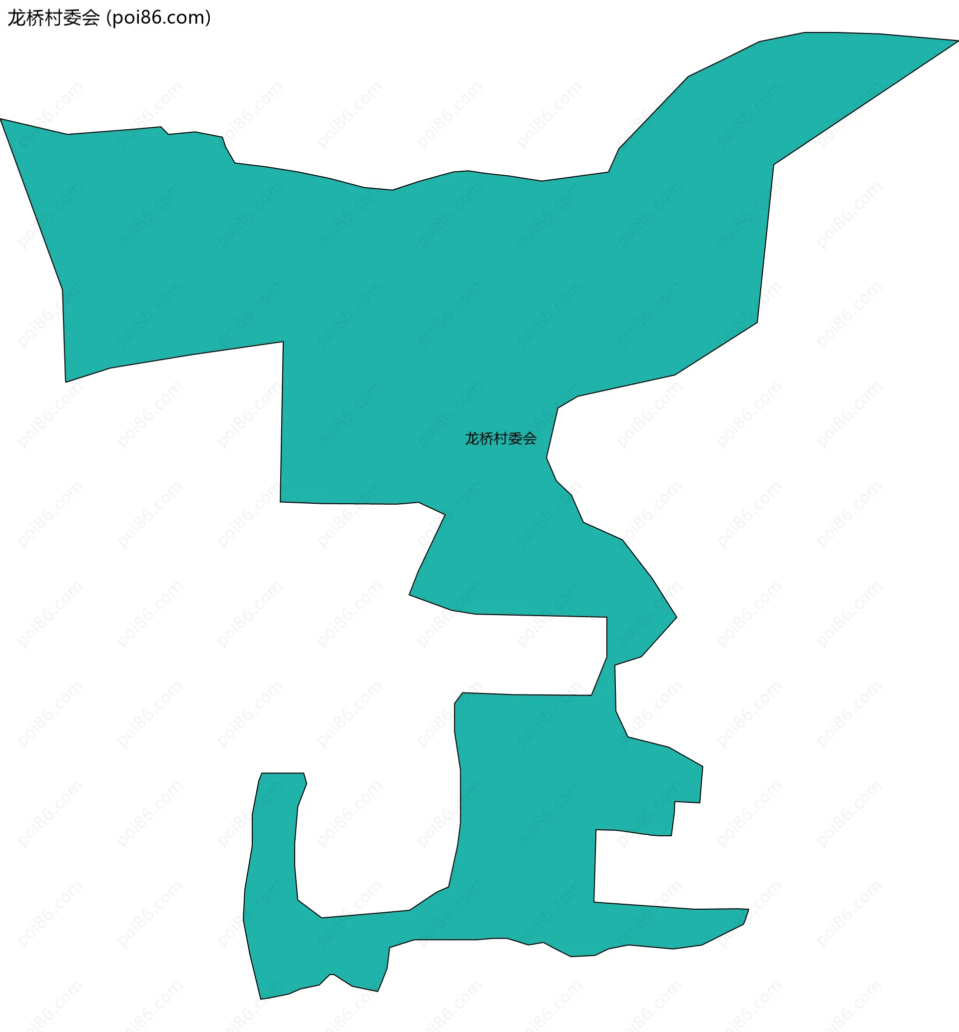 龙桥村委会边界地图