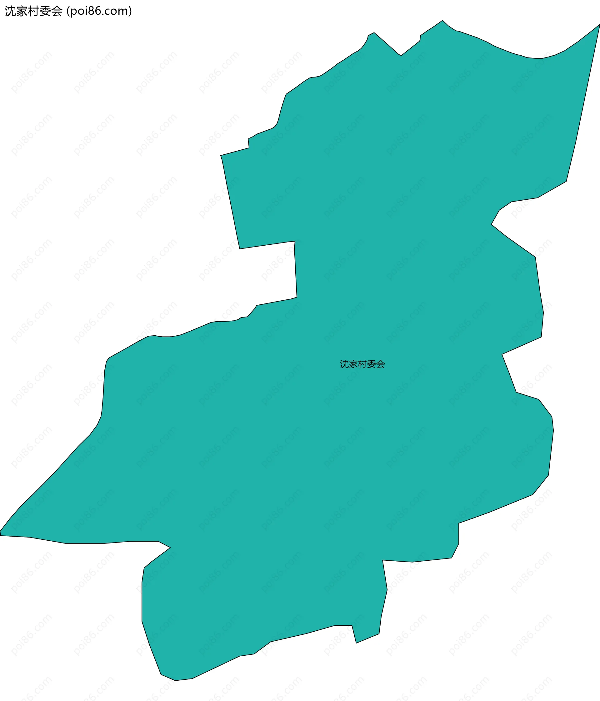 沈家村委会边界地图