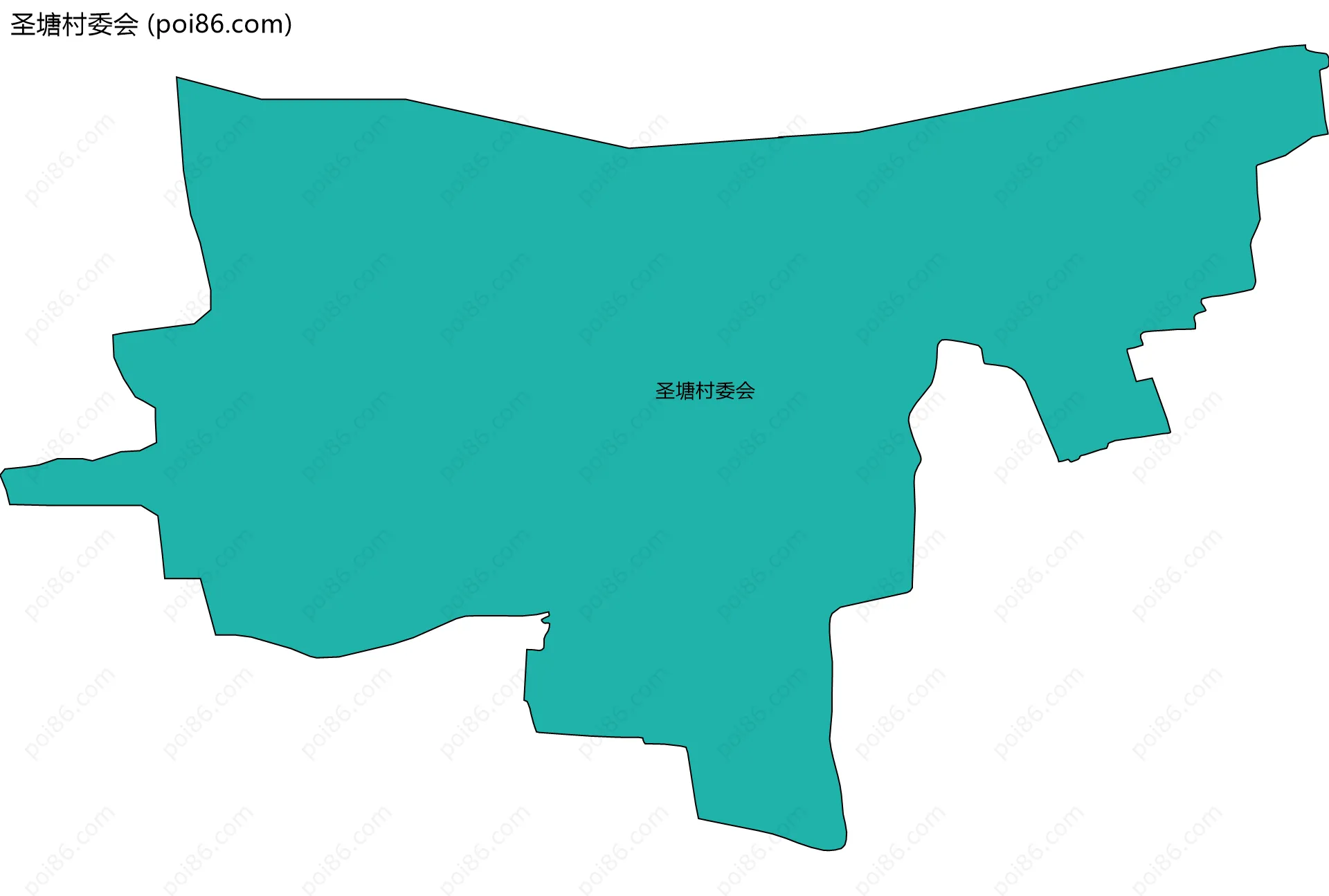圣塘村委会边界地图