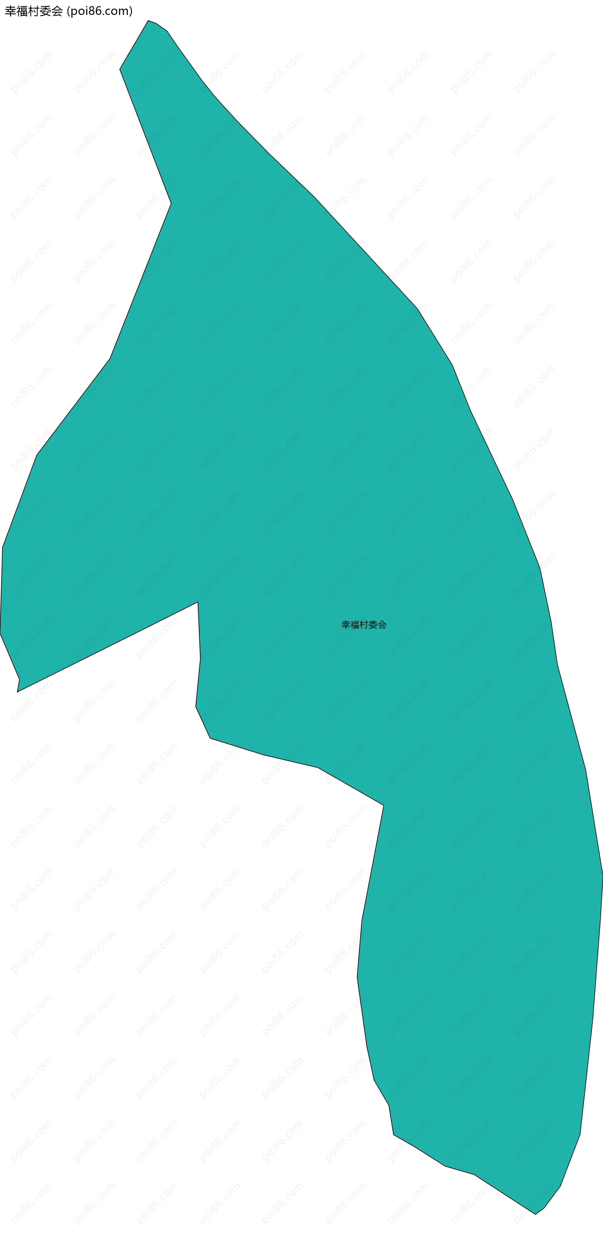 幸福村委会边界地图