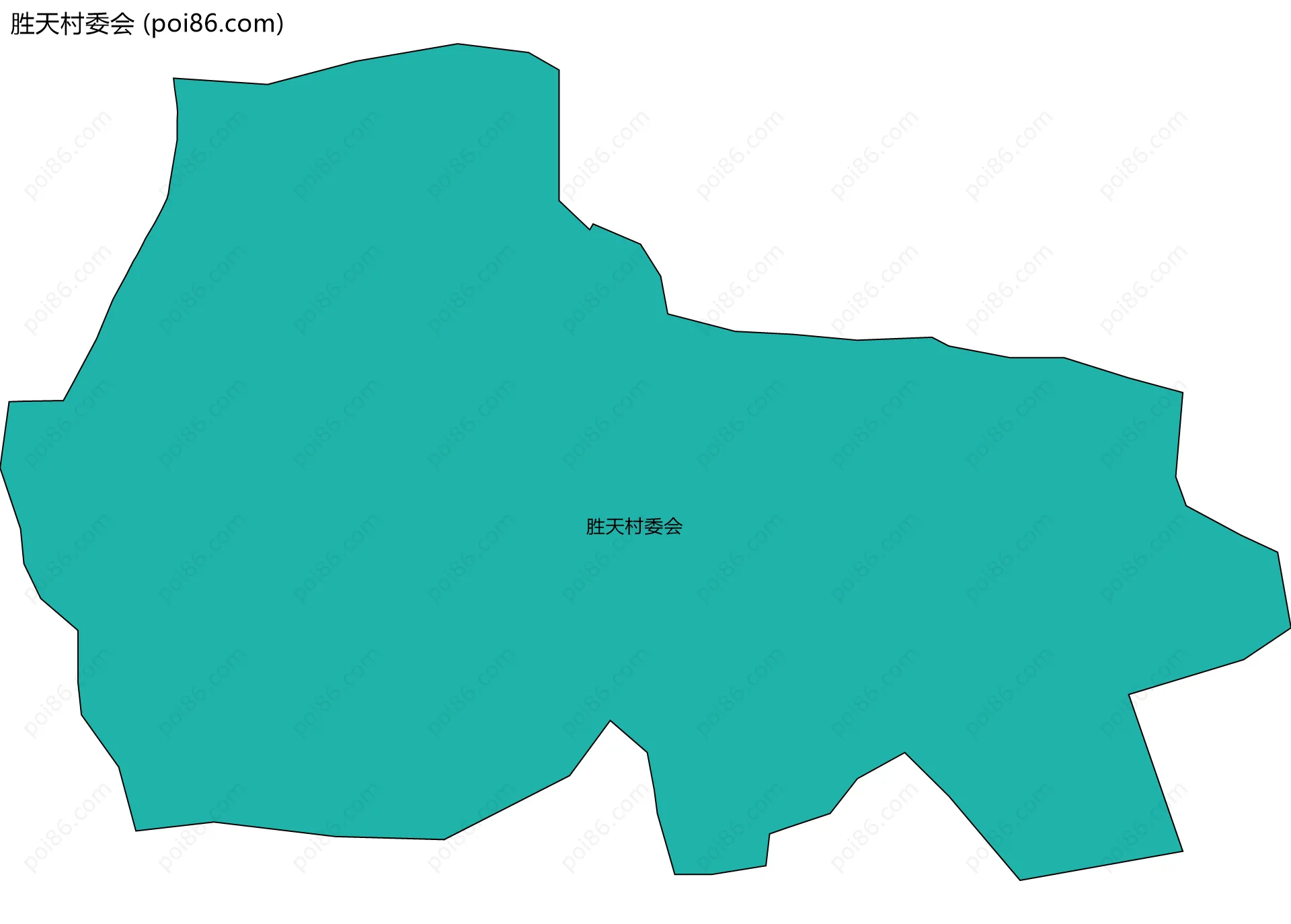 胜天村委会边界地图