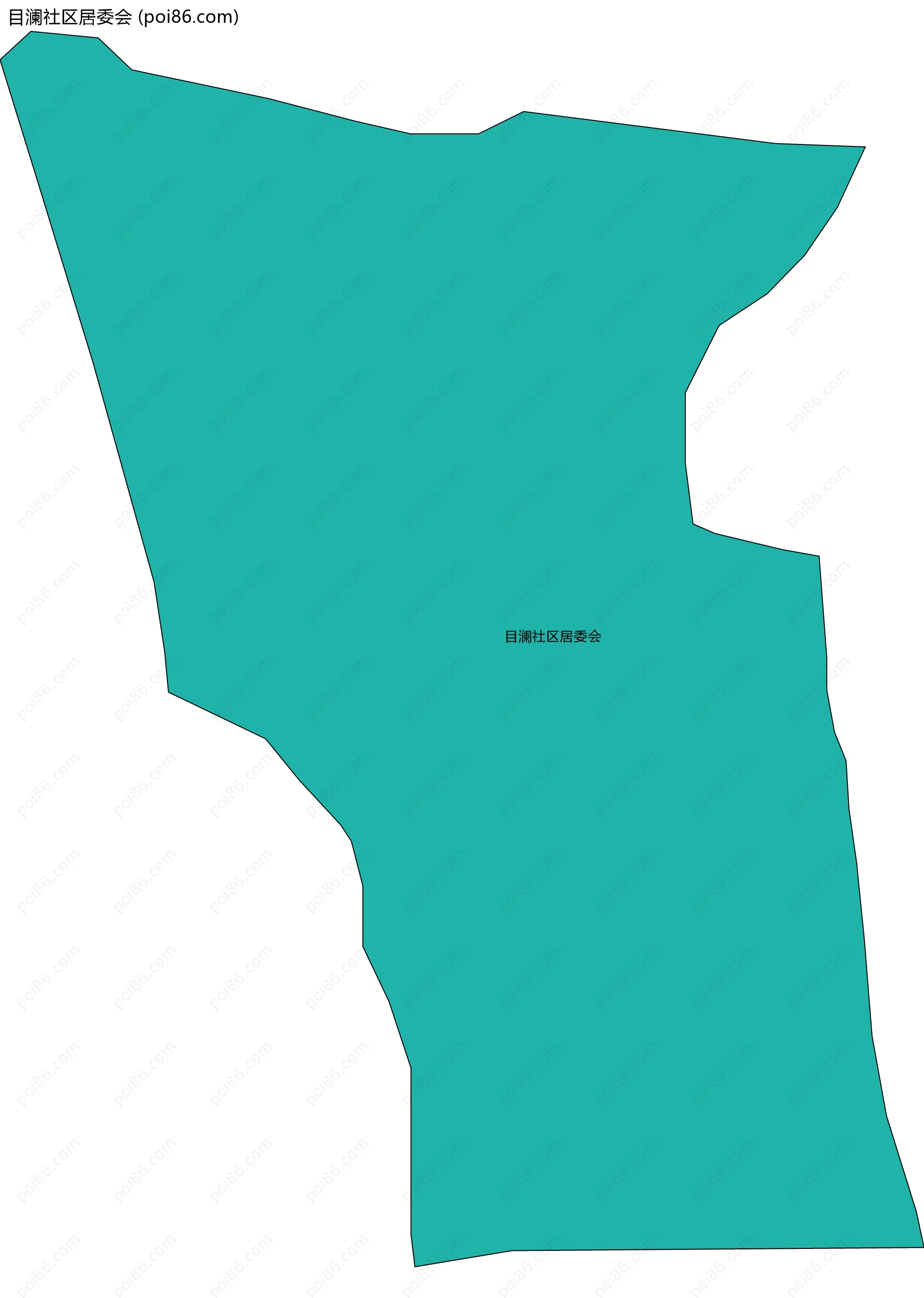 目澜社区居委会边界地图
