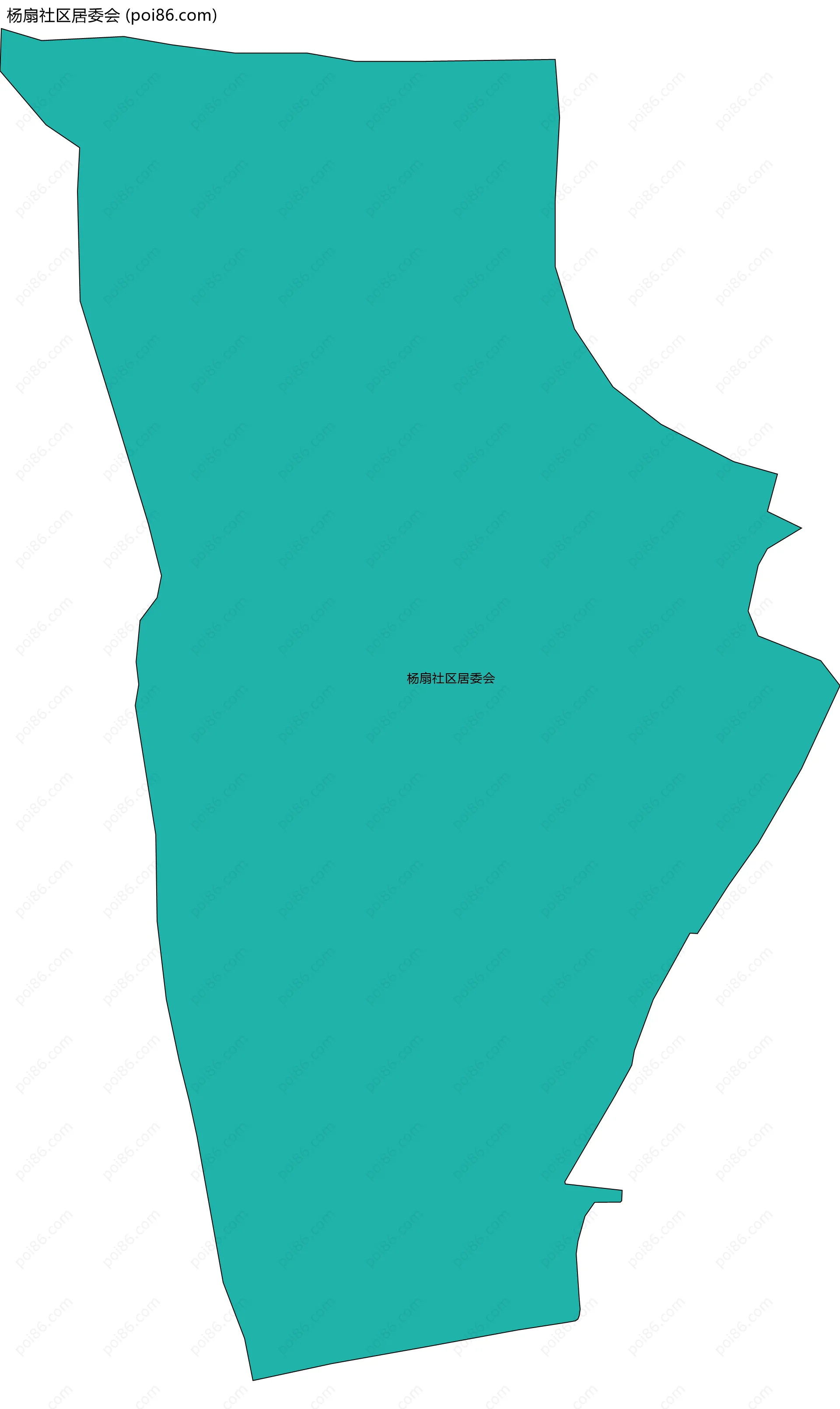 杨扇社区居委会边界地图