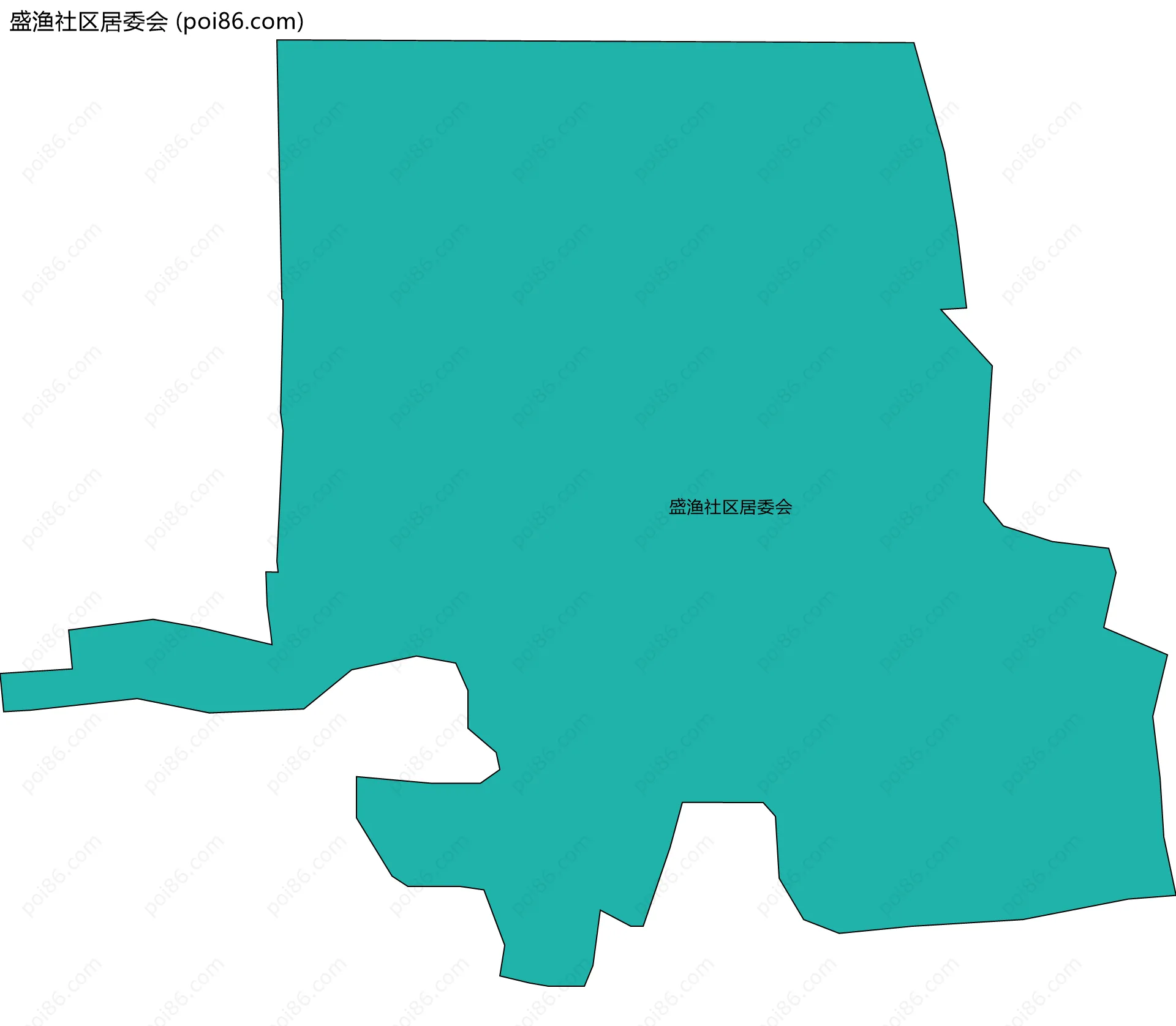 盛渔社区居委会边界地图