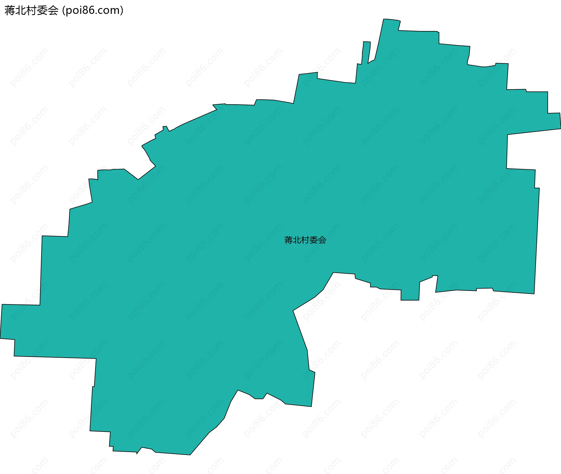 蒋北村委会边界地图