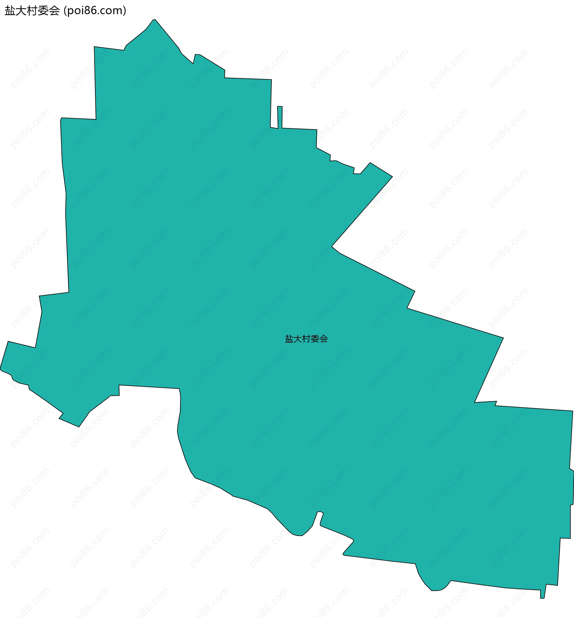 盐大村委会边界地图