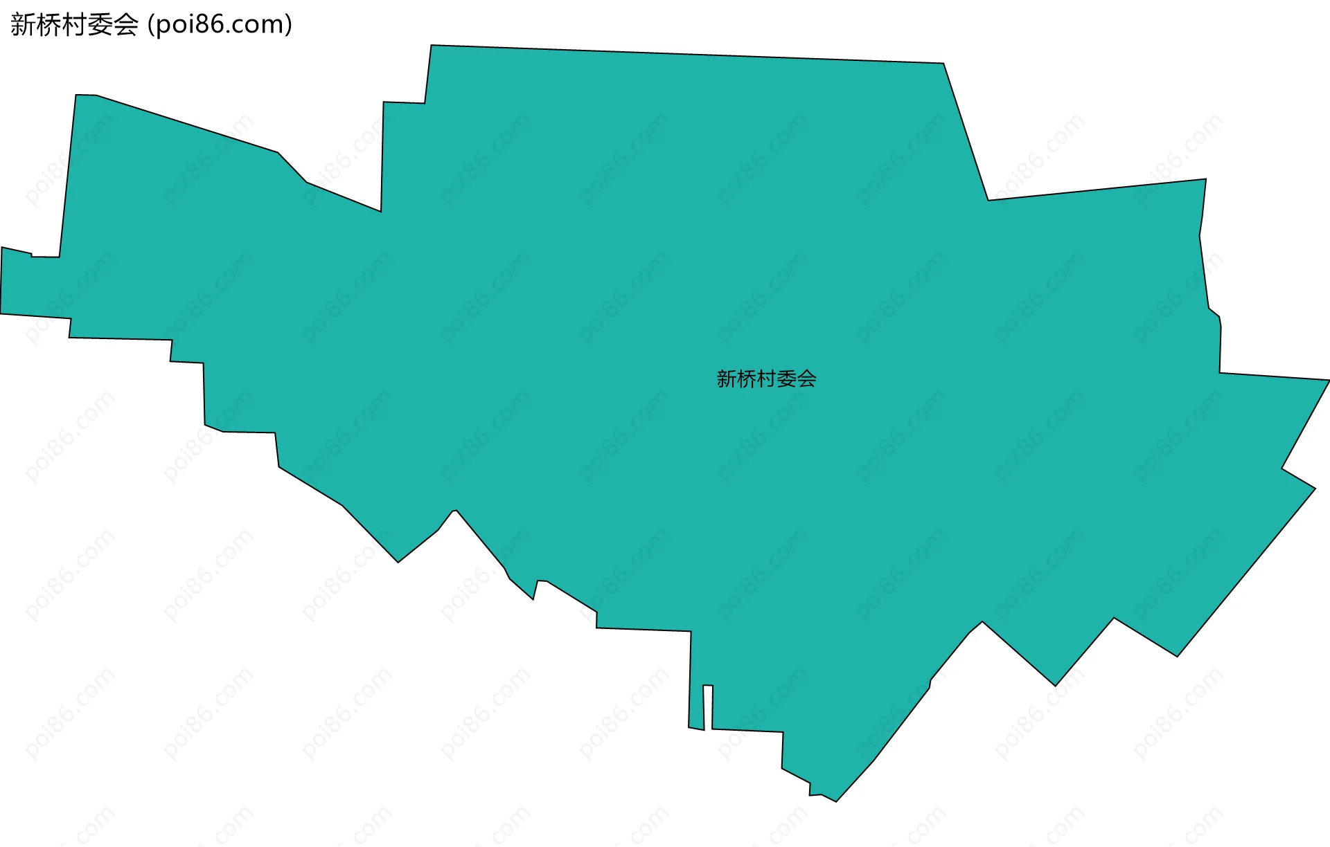 新桥村委会边界地图