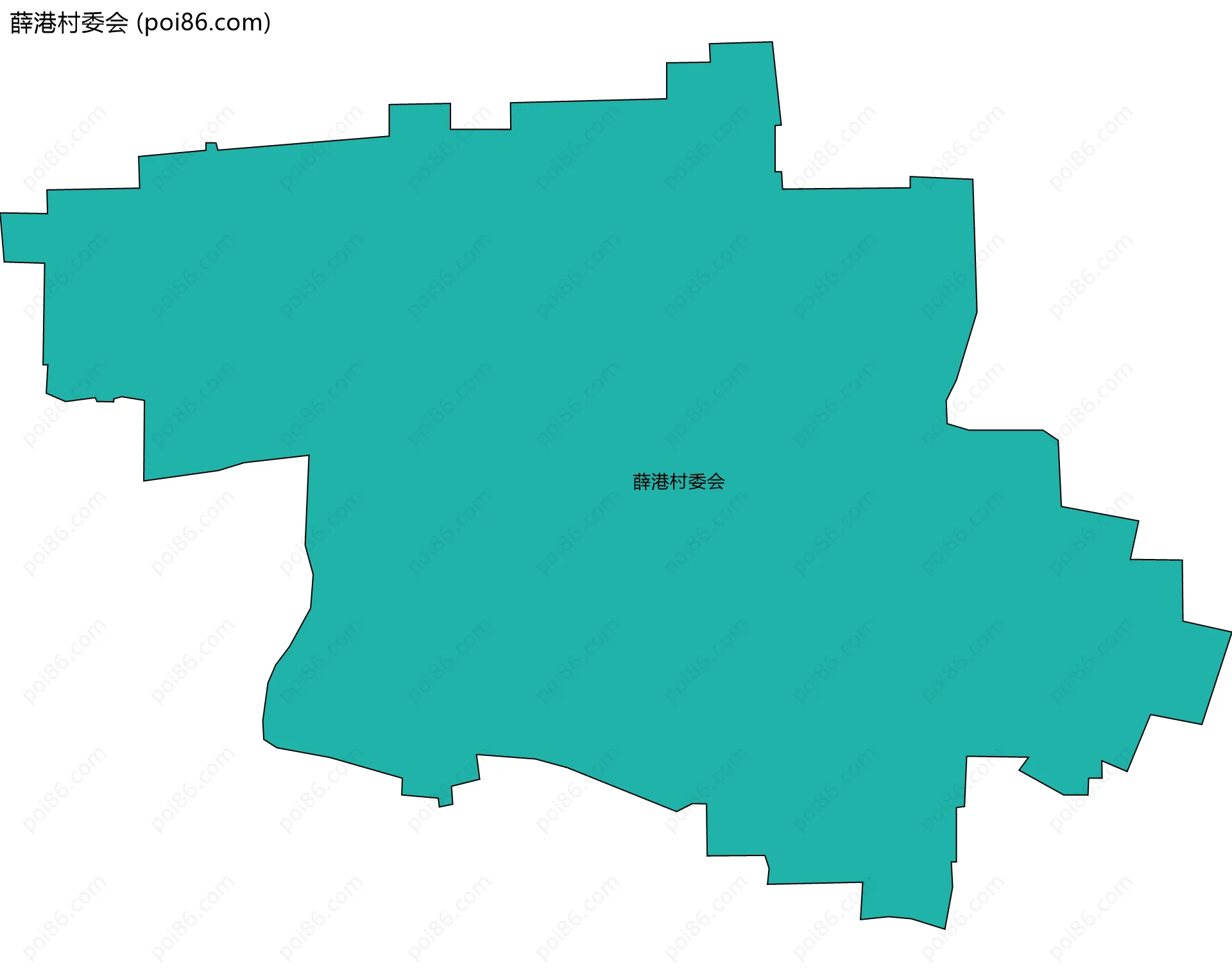 薛港村委会边界地图