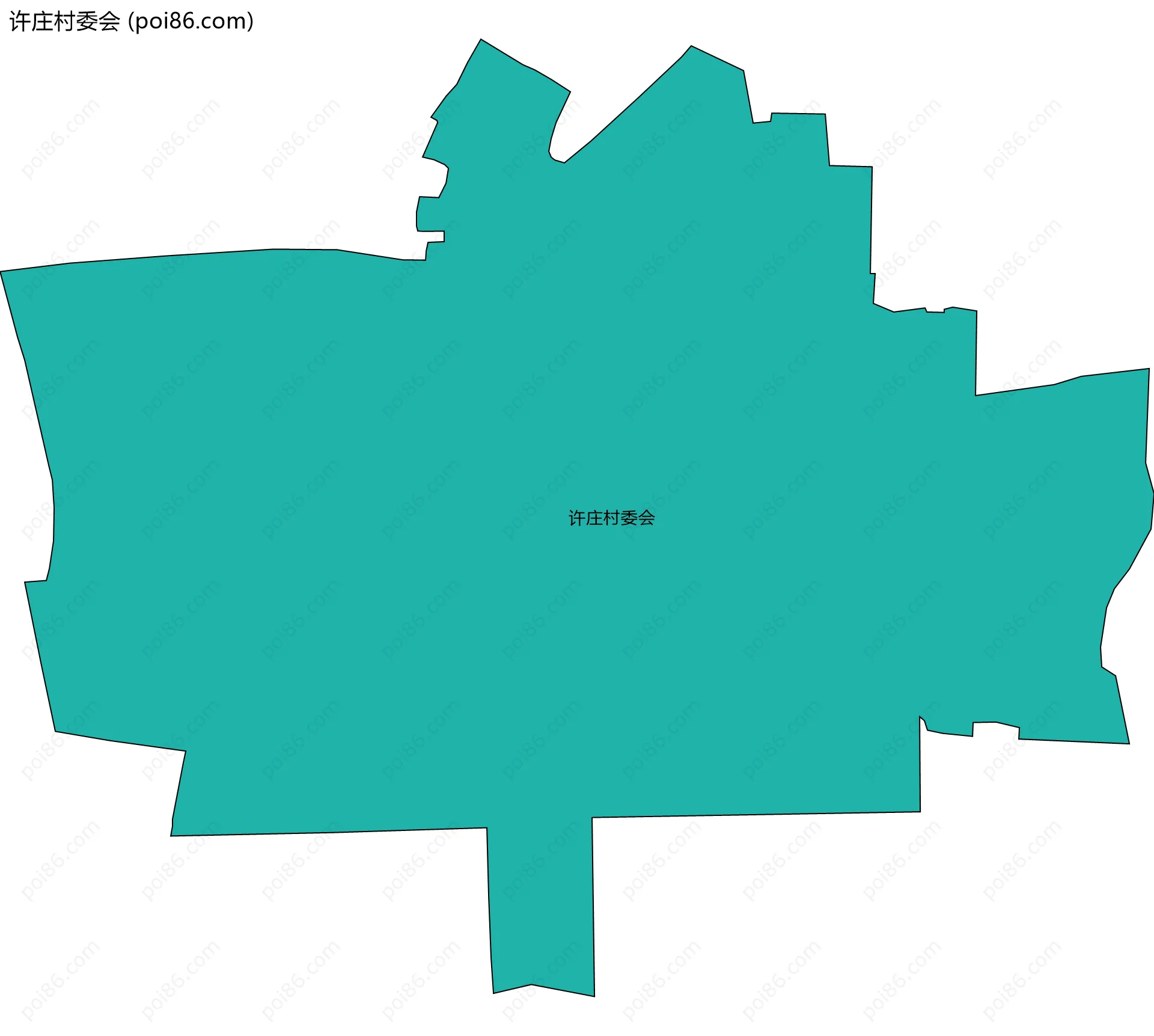 许庄村委会边界地图