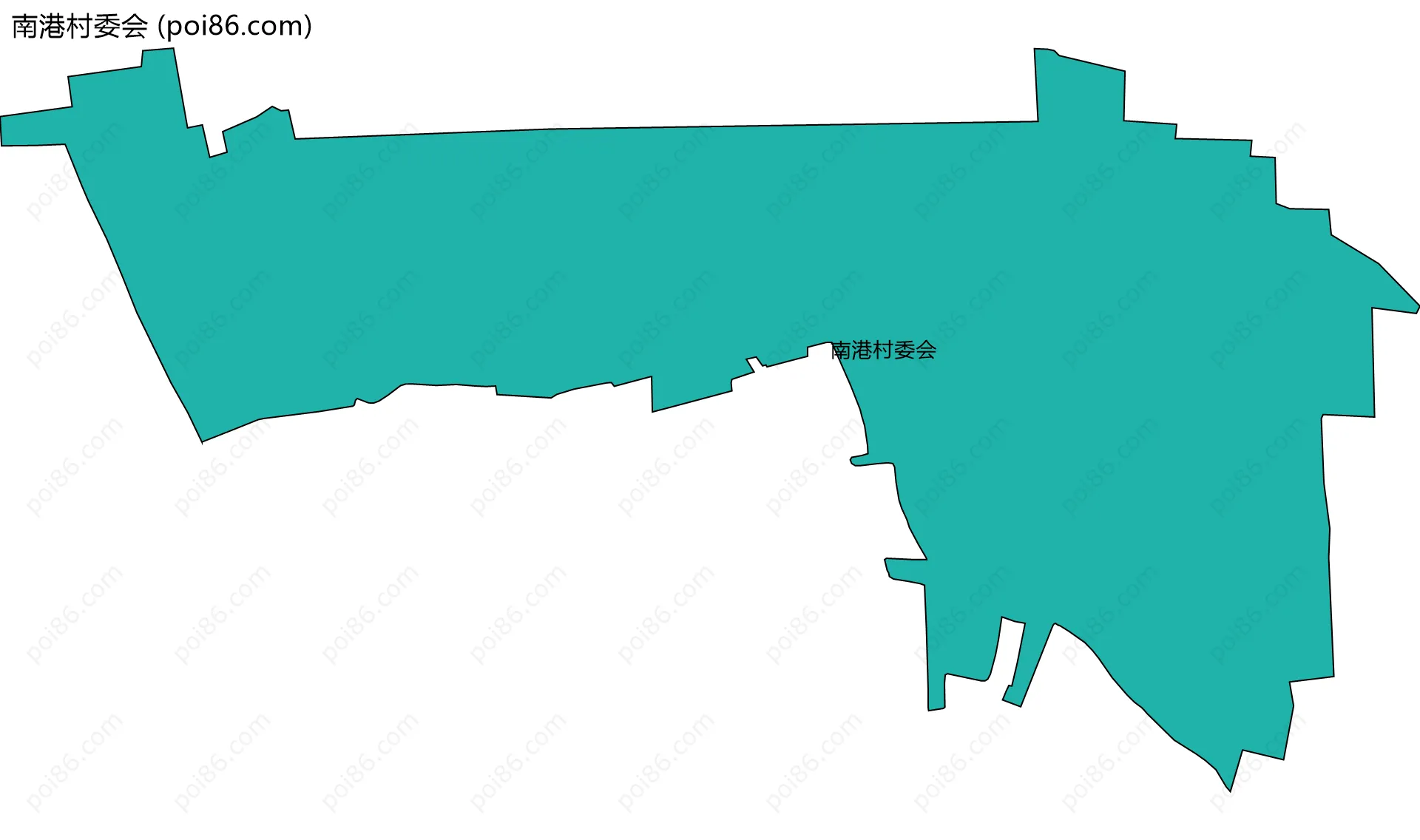 南港村委会边界地图
