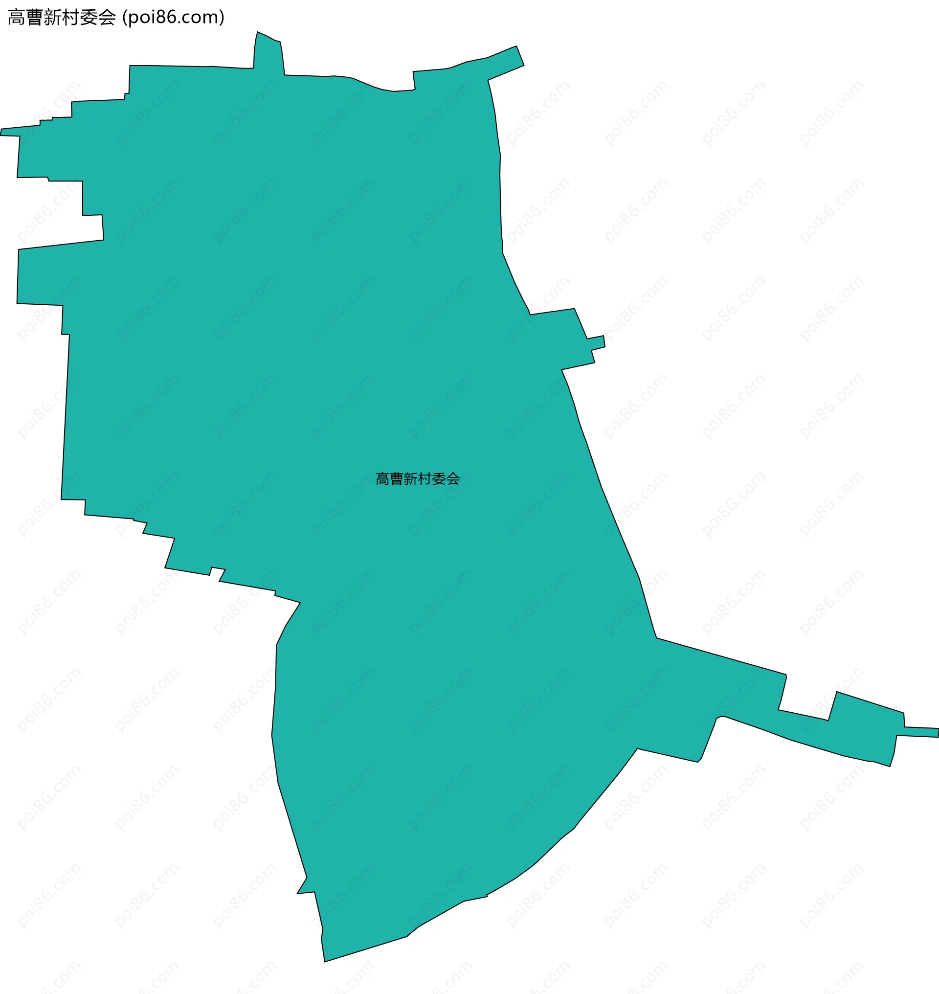高曹新村委会边界地图