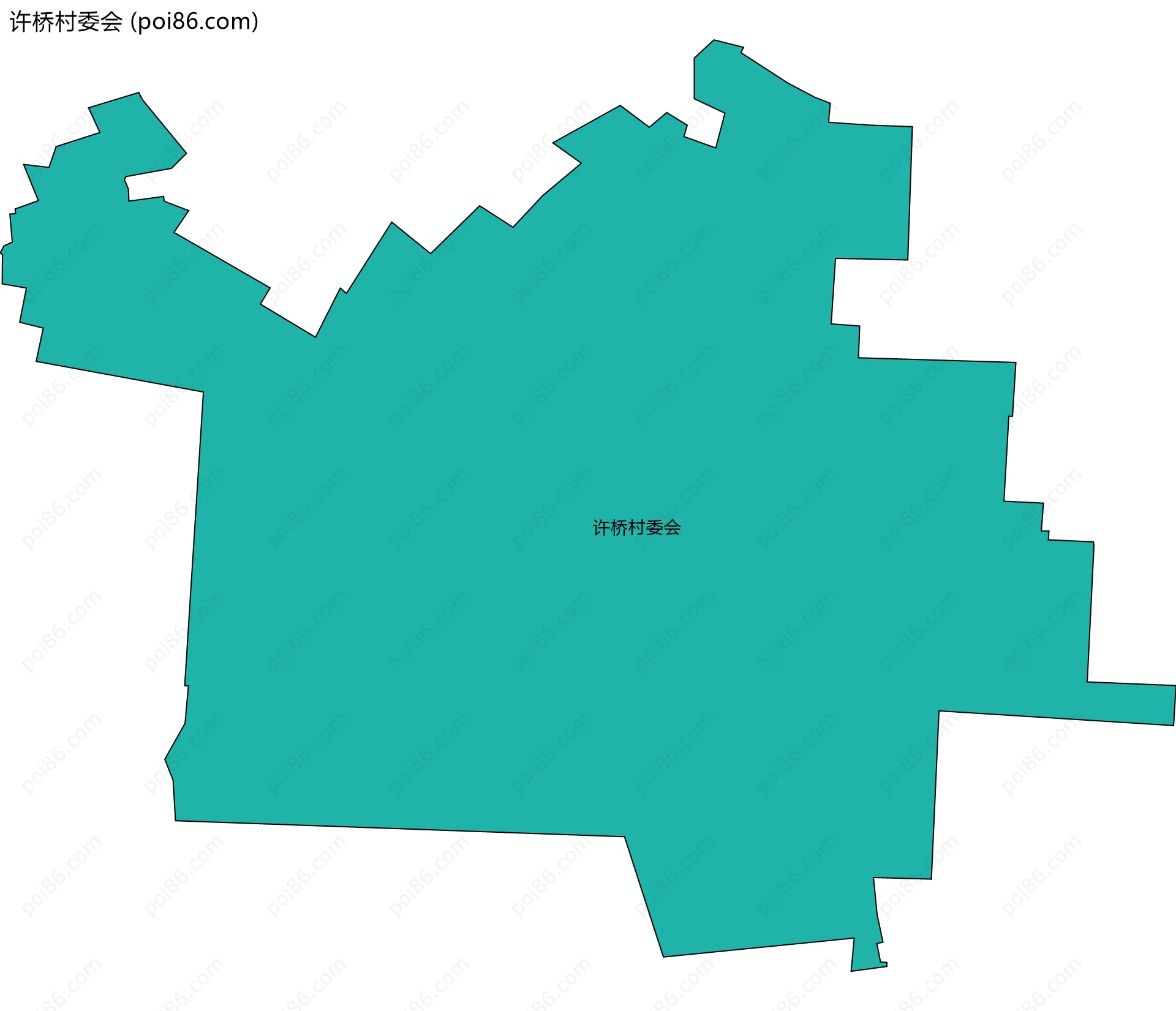 许桥村委会边界地图