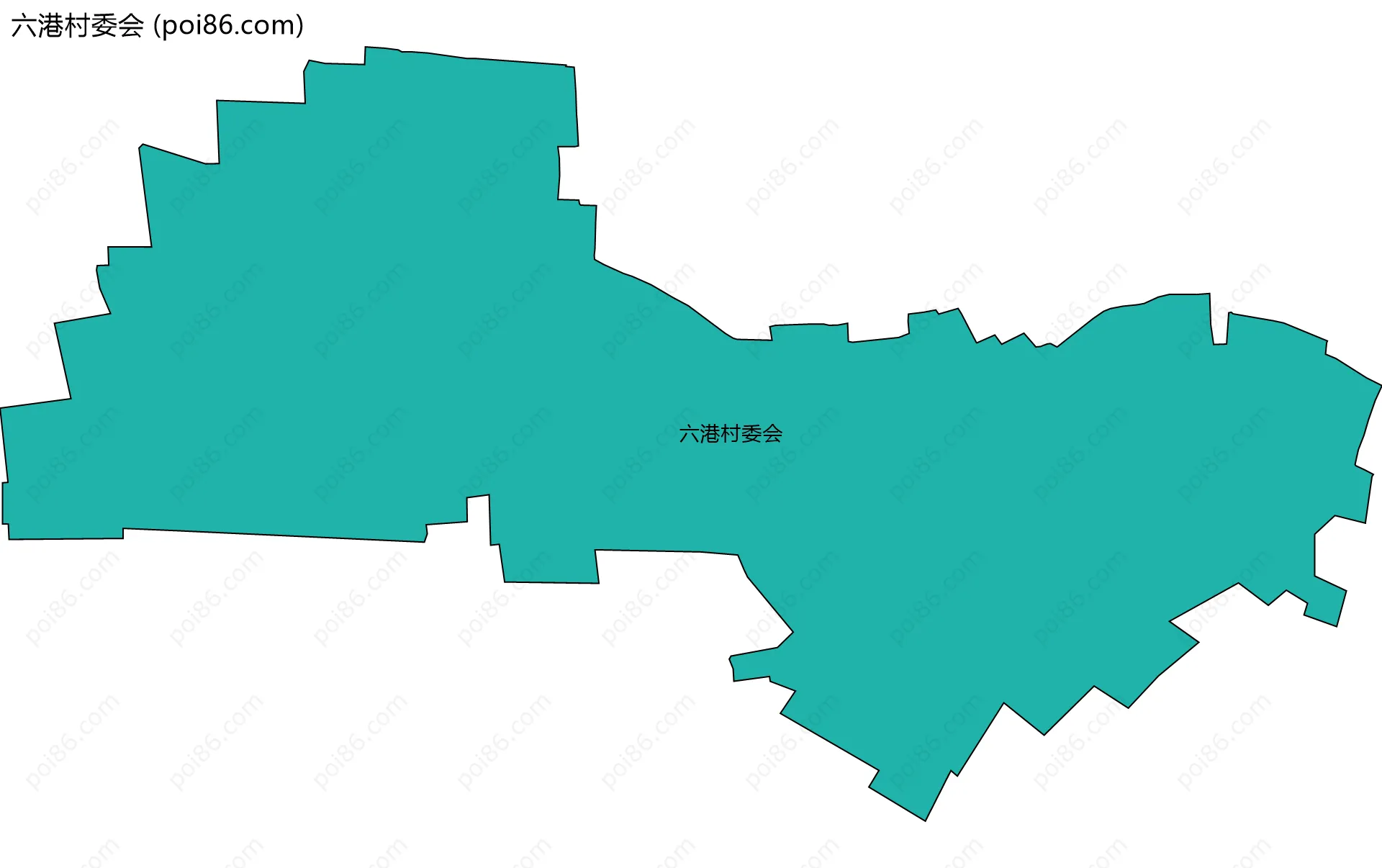 六港村委会边界地图