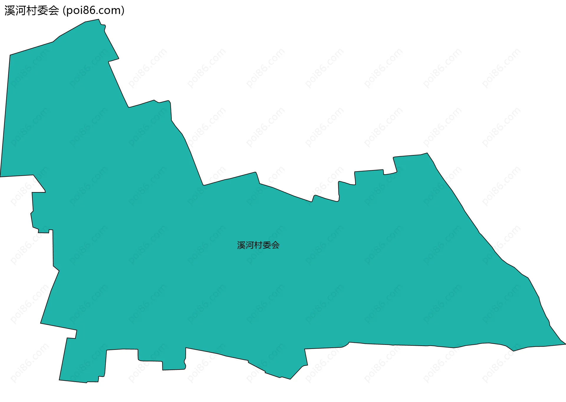 溪河村委会边界地图