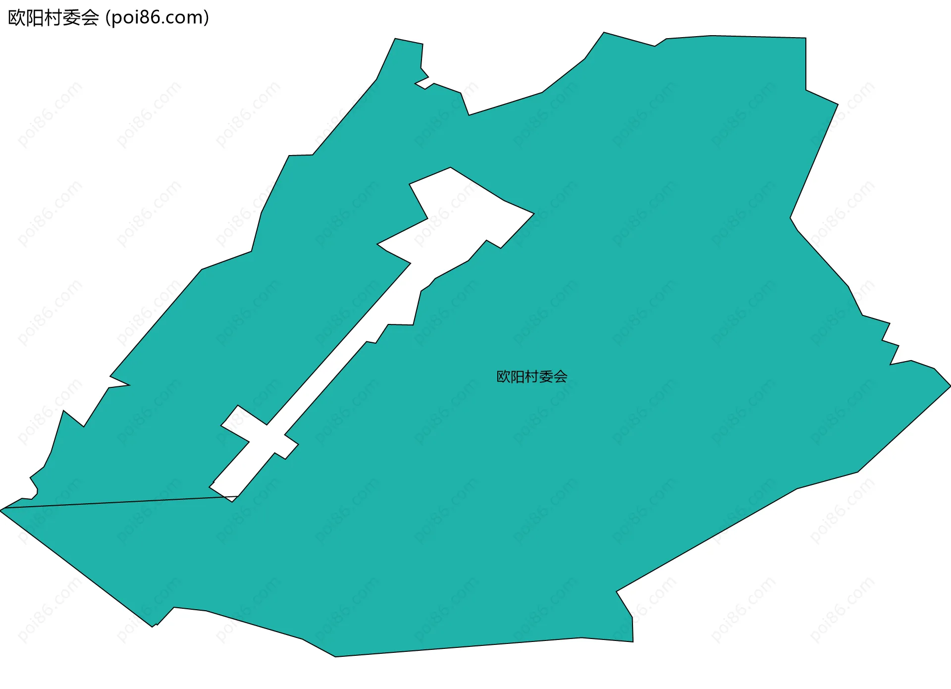 欧阳村委会边界地图