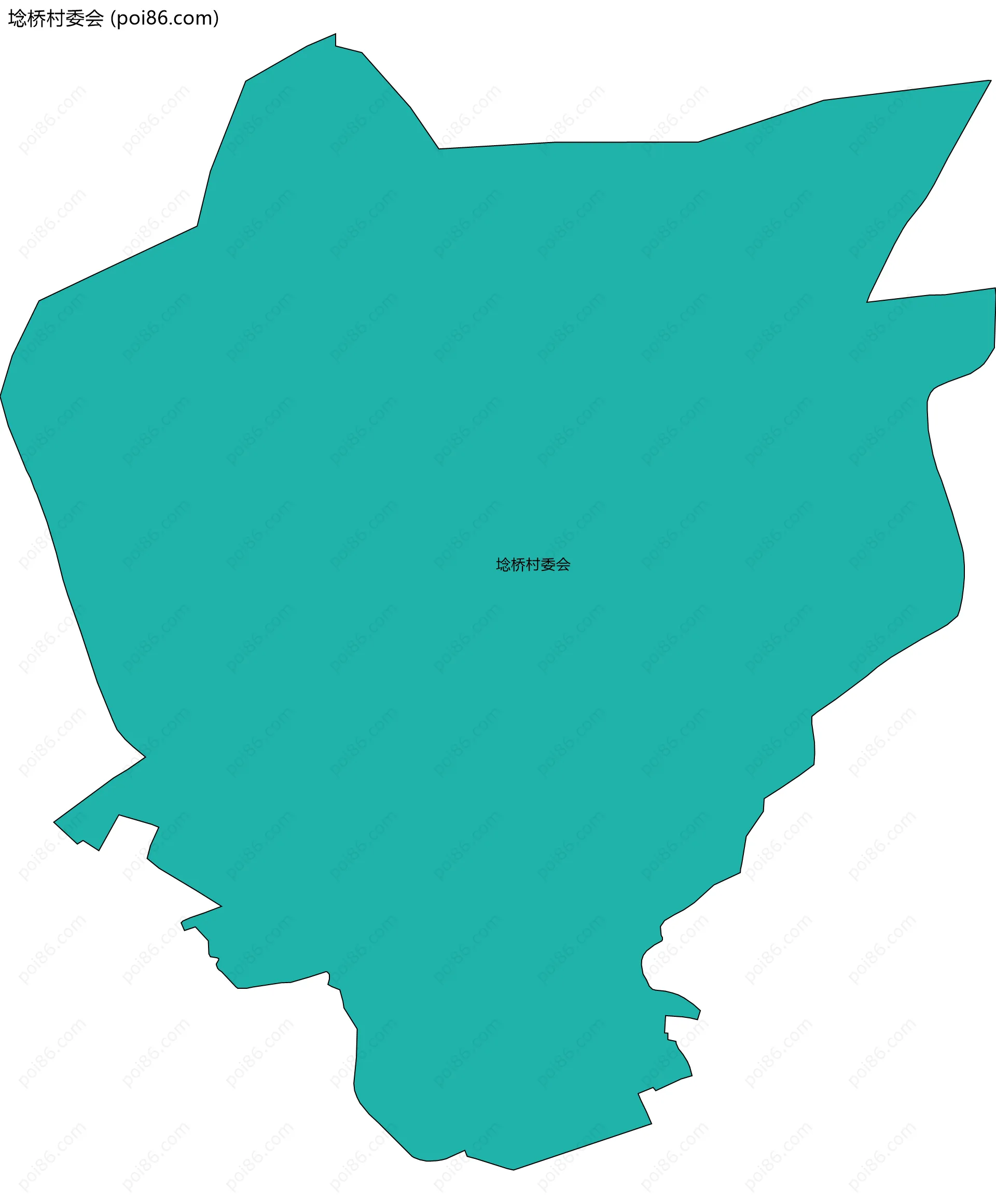 埝桥村委会边界地图