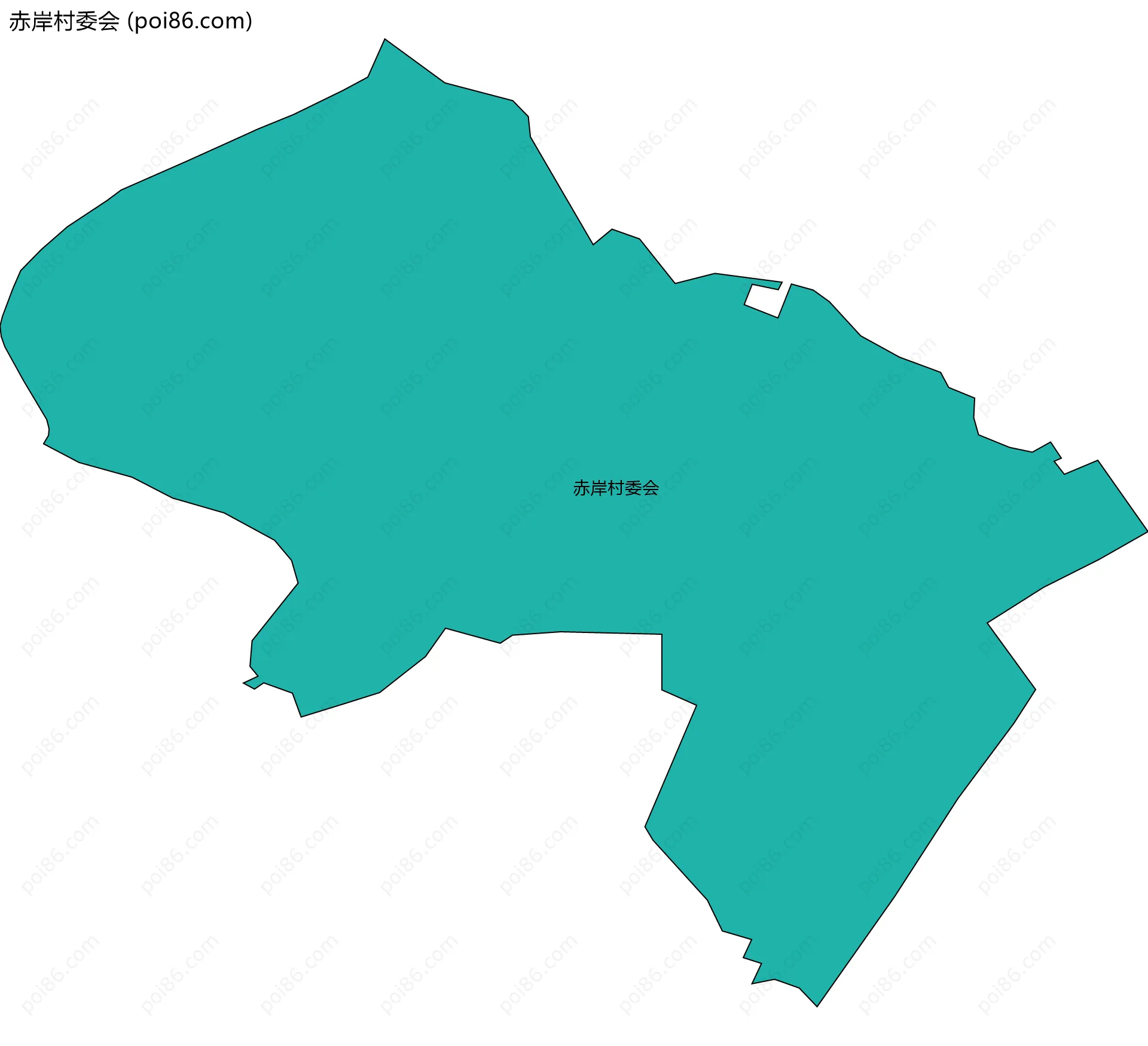 赤岸村委会边界地图