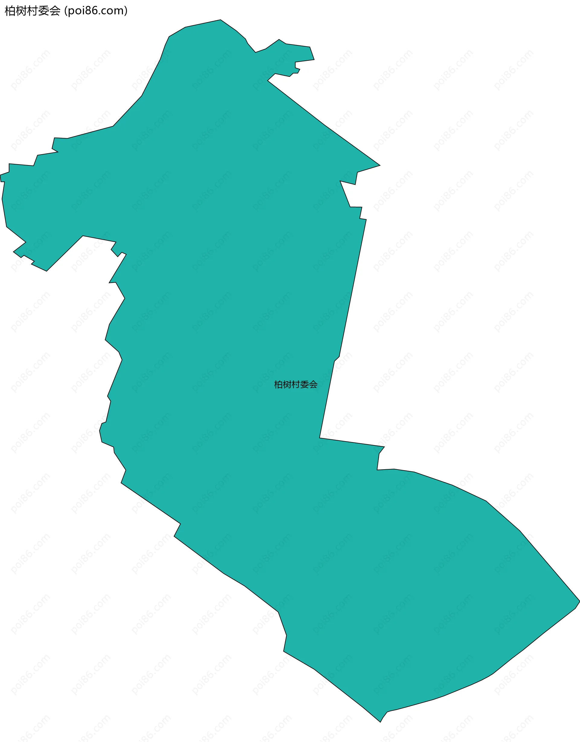 柏树村委会边界地图