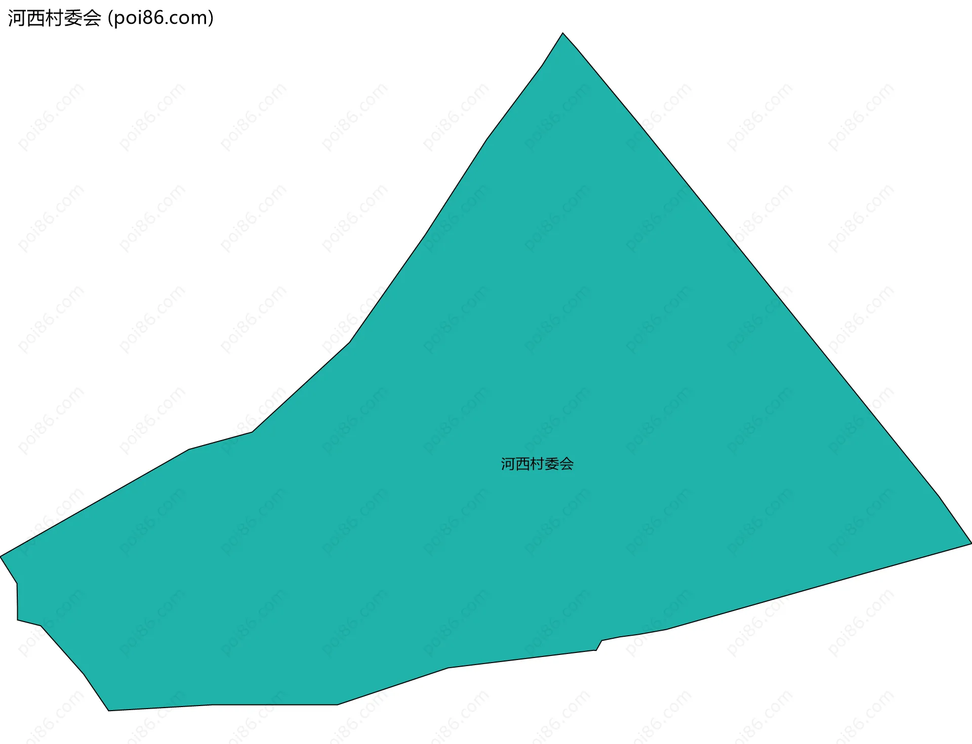 河西村委会边界地图