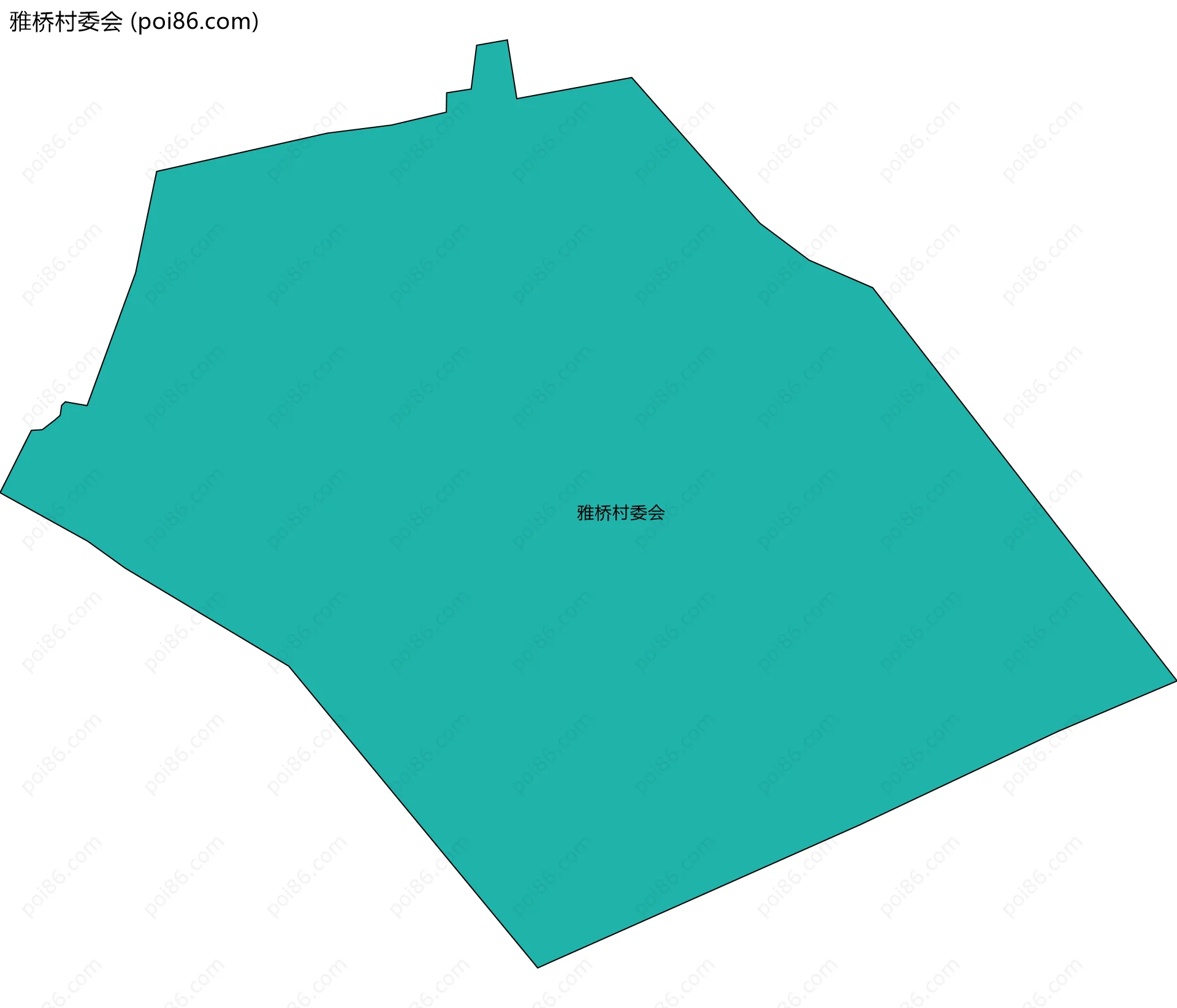 雅桥村委会边界地图