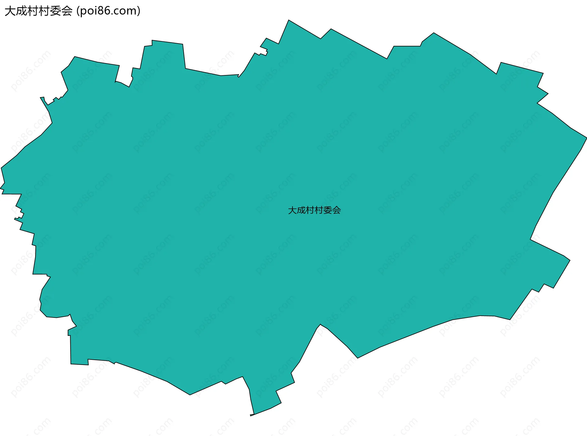 大成村村委会边界地图