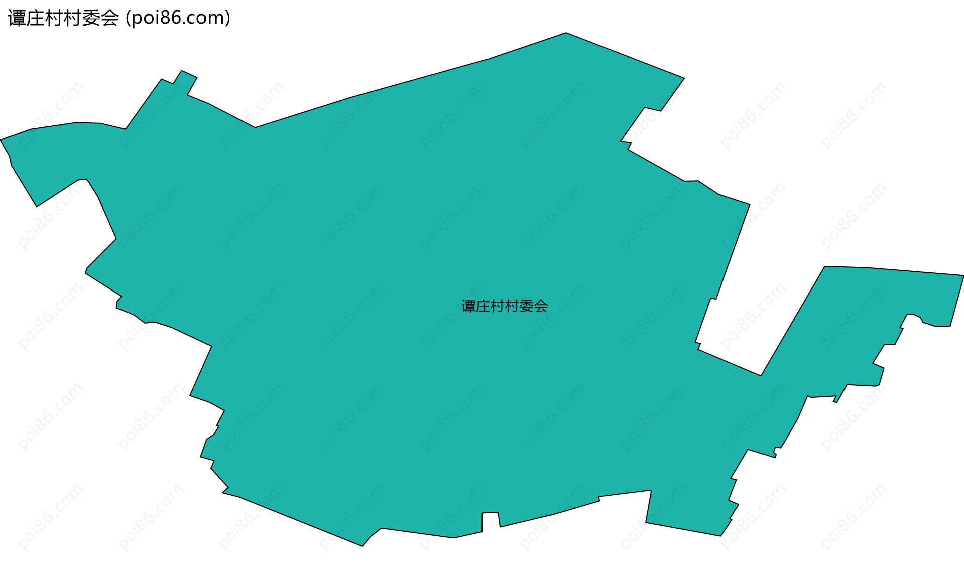 谭庄村村委会边界地图