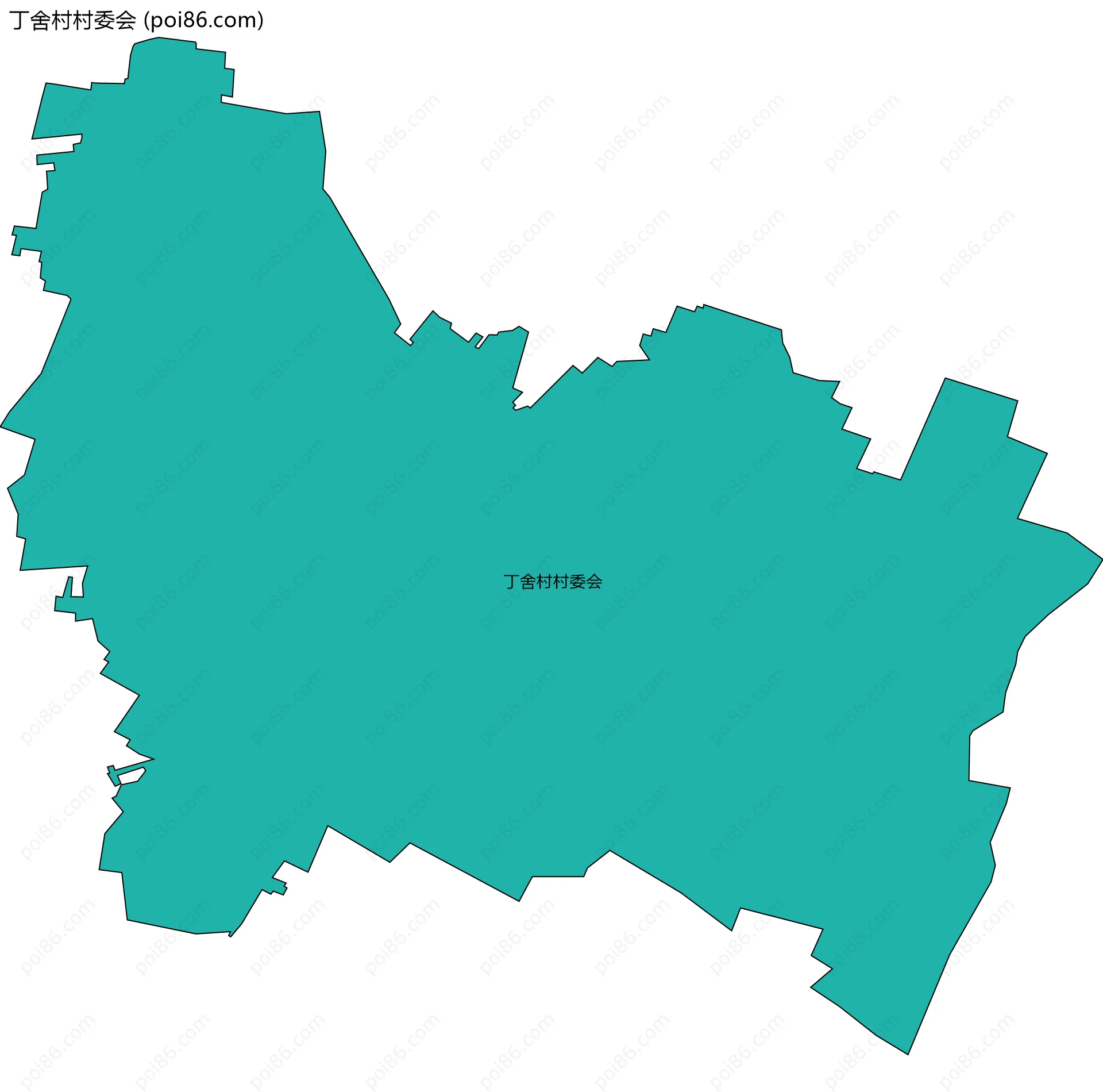 丁舍村村委会边界地图