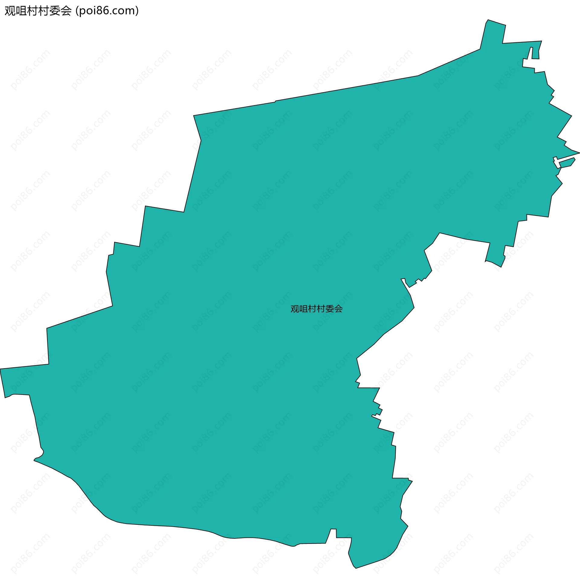 观咀村村委会边界地图