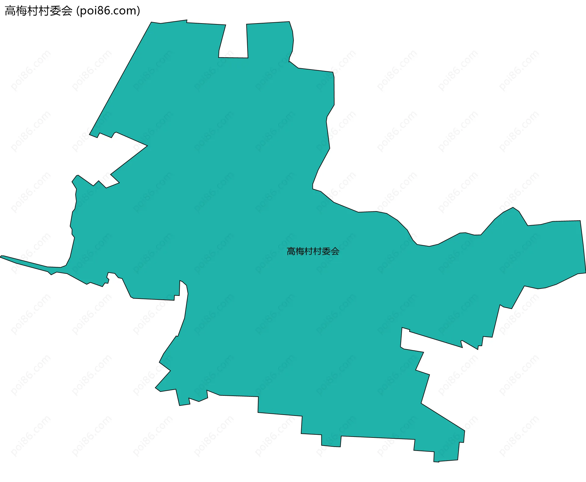 高梅村村委会边界地图