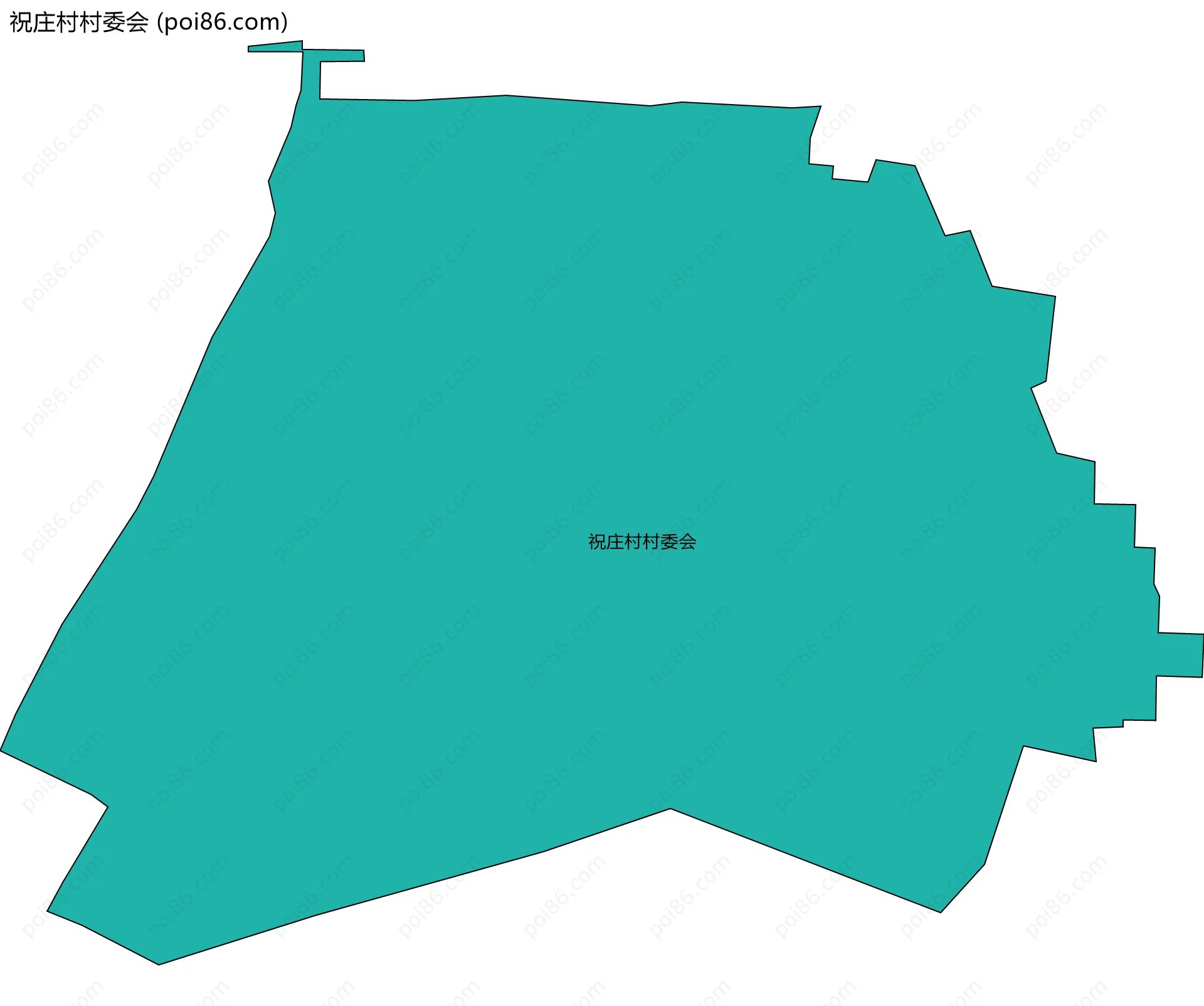 祝庄村村委会边界地图