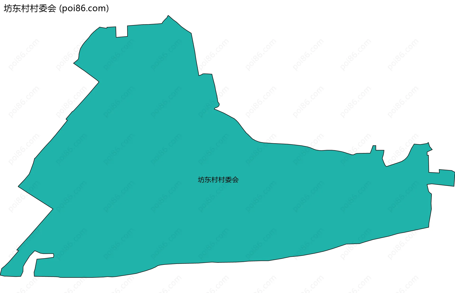 坊东村村委会边界地图